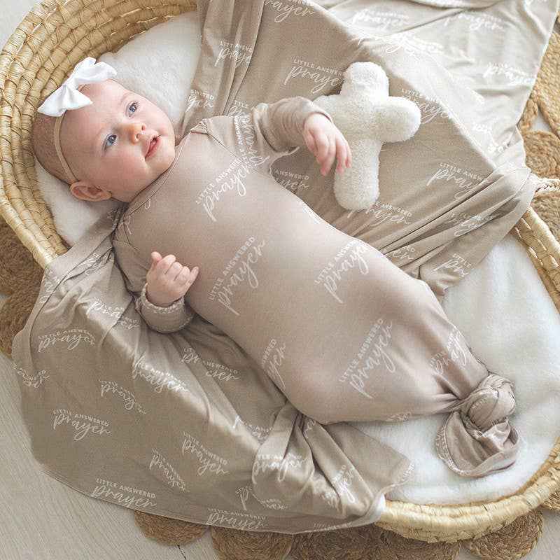 Swaddle Blanket + Cross Rattle - Answered Prayer - Image 4