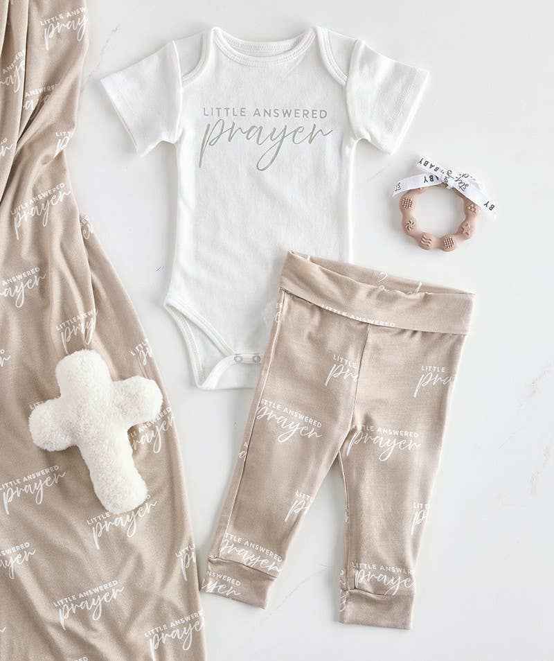Swaddle Blanket + Cross Rattle - Answered Prayer - Image 6