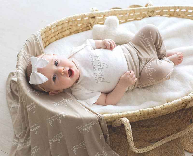 Swaddle Blanket + Cross Rattle - Answered Prayer - Image 7