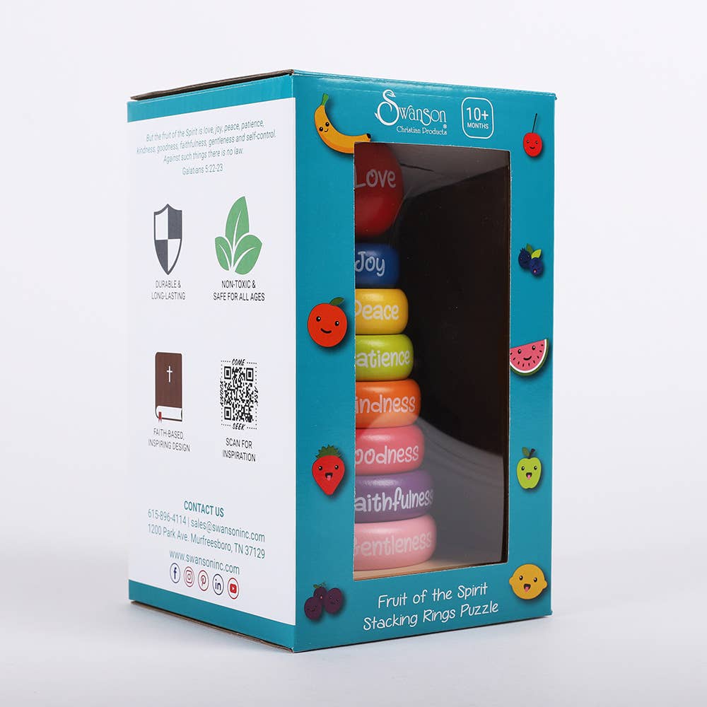 Swanson Christian Products - Wooden Puzzle - Stacking Rings - Fruit of the Spirit - Image 5