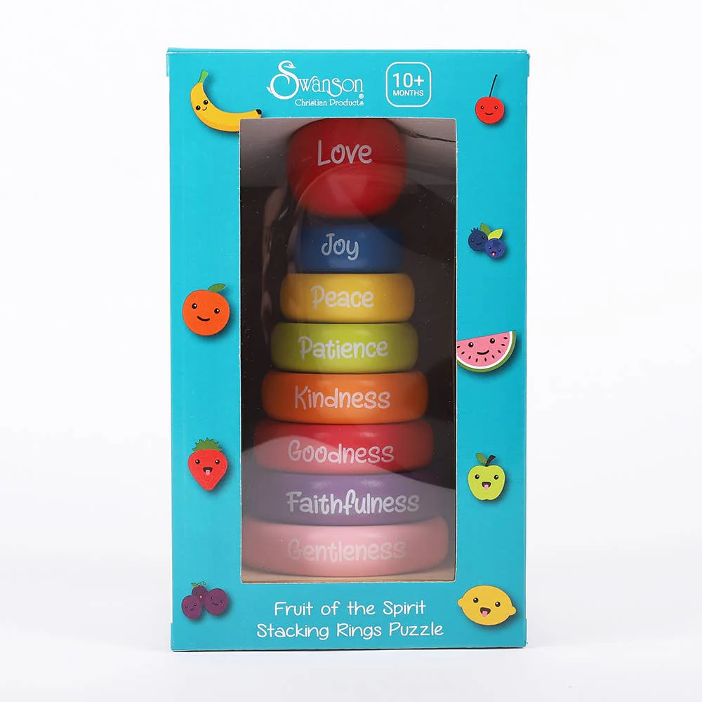Swanson Christian Products - Wooden Puzzle - Stacking Rings - Fruit of the Spirit - Image 8