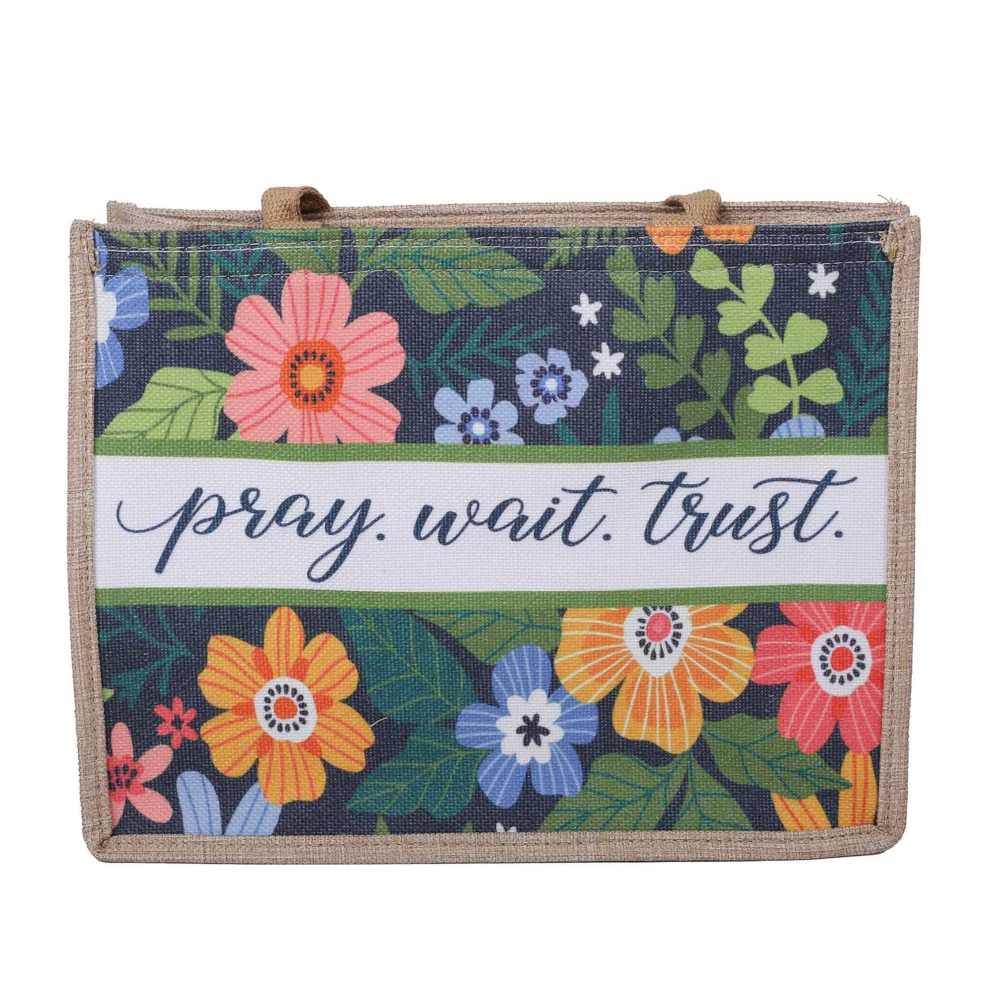 Swanson Christian Products - Woven Canvas Tote - Pray Wait Trust - Image 3