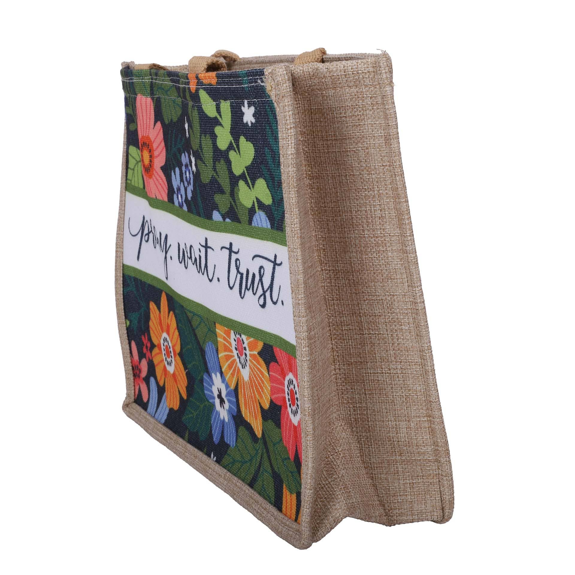 Swanson Christian Products - Woven Canvas Tote - Pray Wait Trust - Image 4
