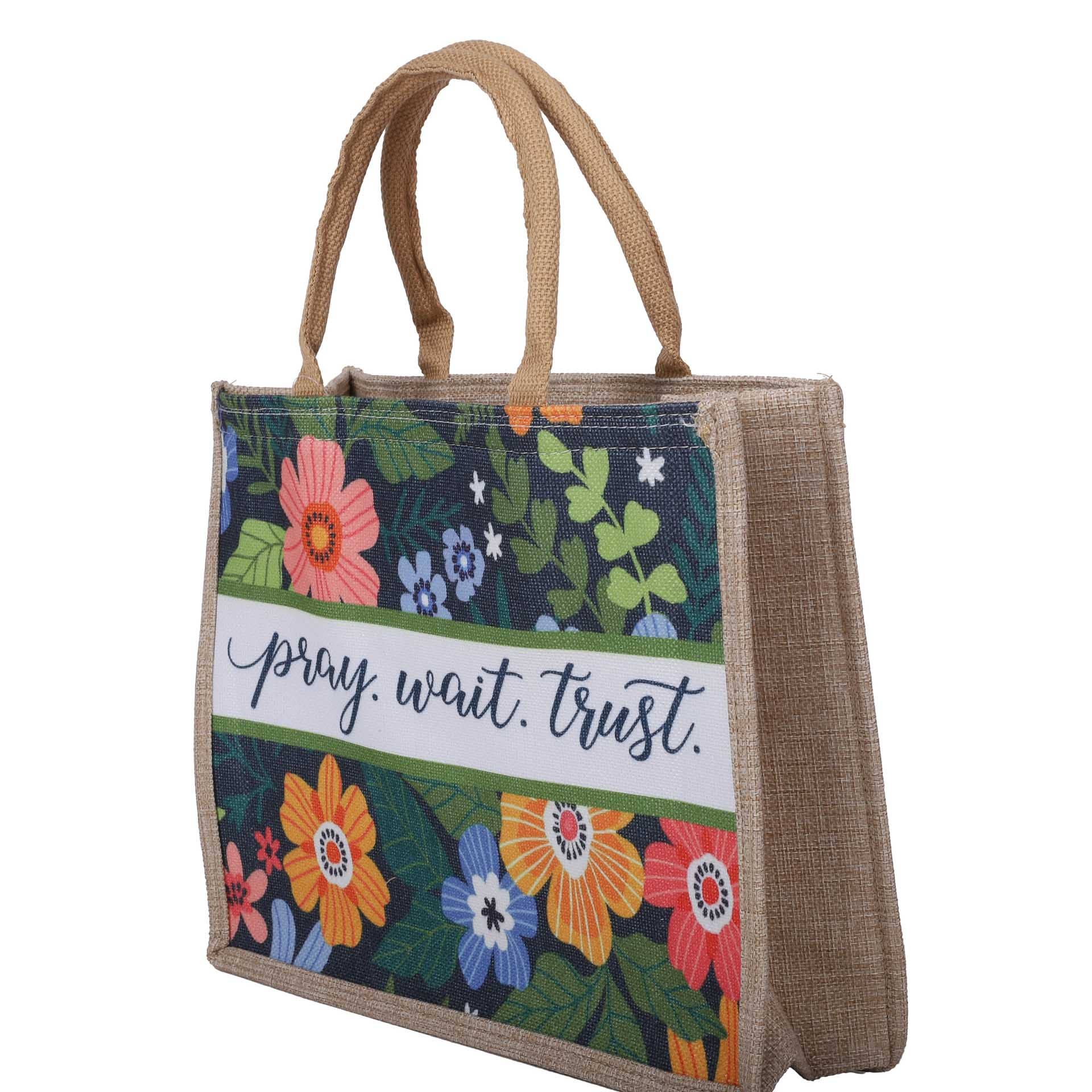 Swanson Christian Products - Woven Canvas Tote - Pray Wait Trust - Image 5