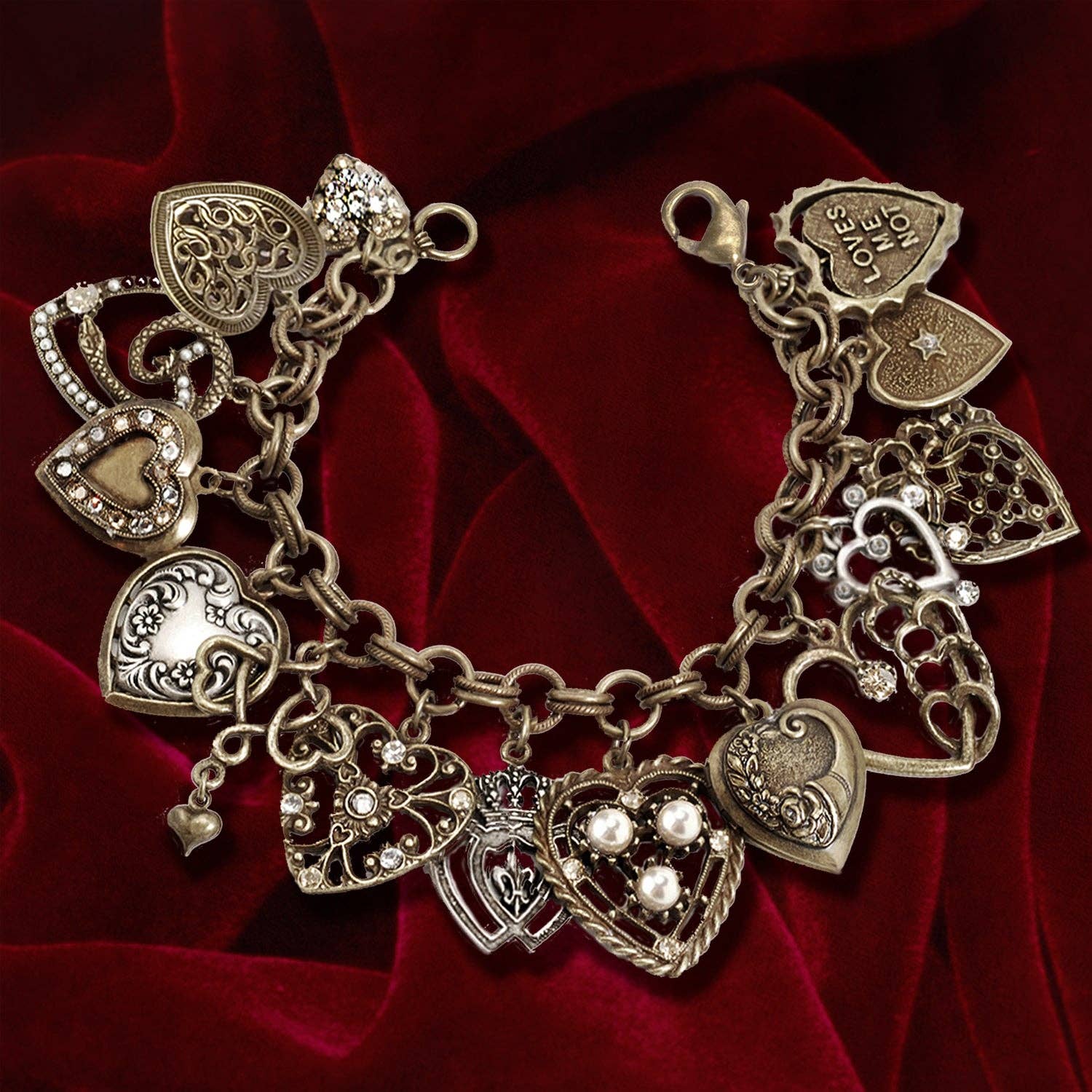 All My Love - Heart Charm & Locket Bracelet - Image 2