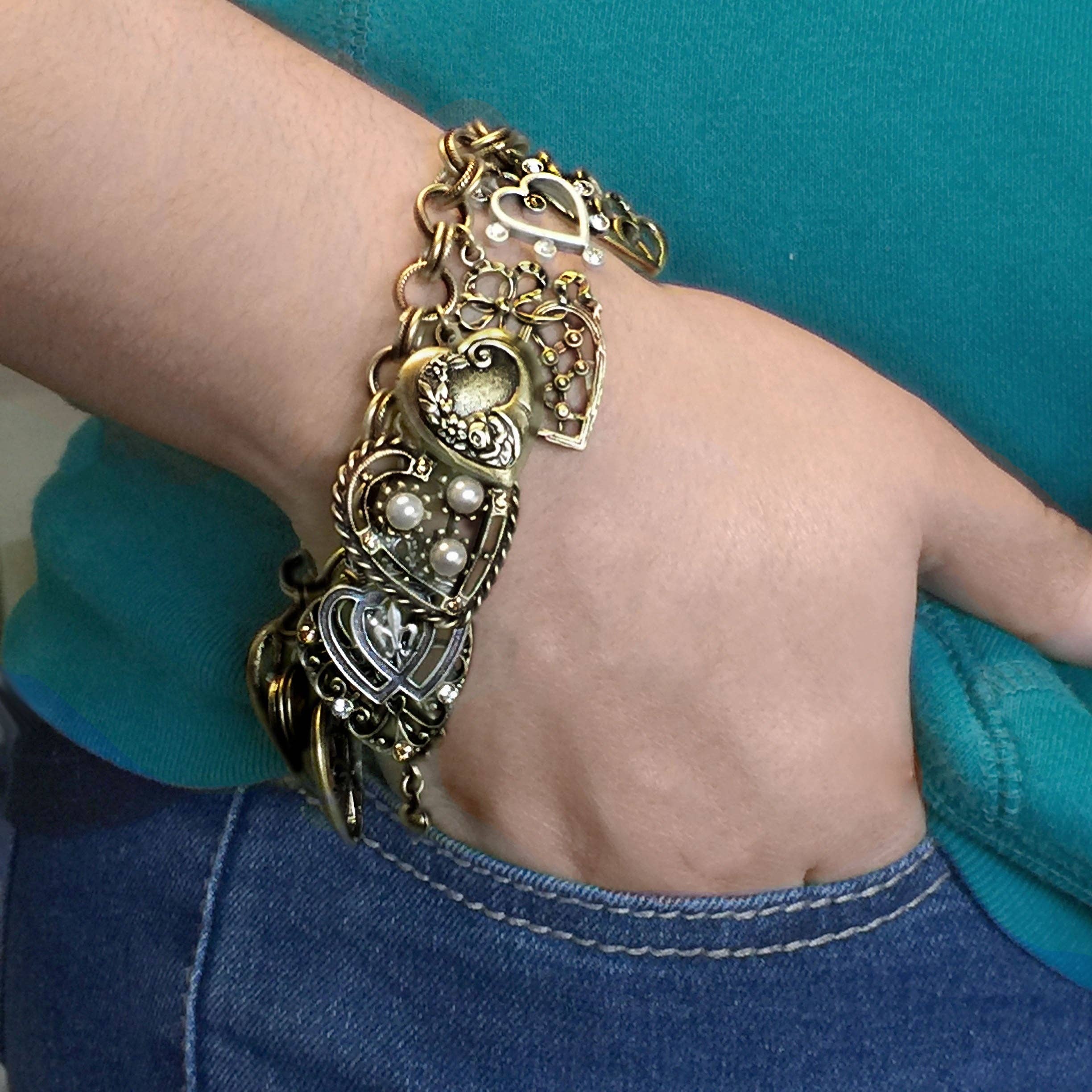 All My Love - Heart Charm & Locket Bracelet - Image 4