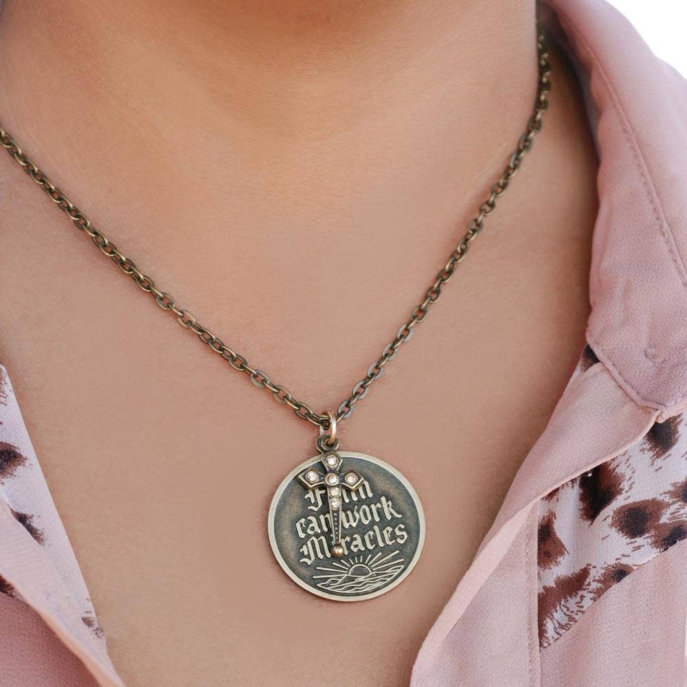 Faith Can Work Miracles Pendant Necklace - Image 4