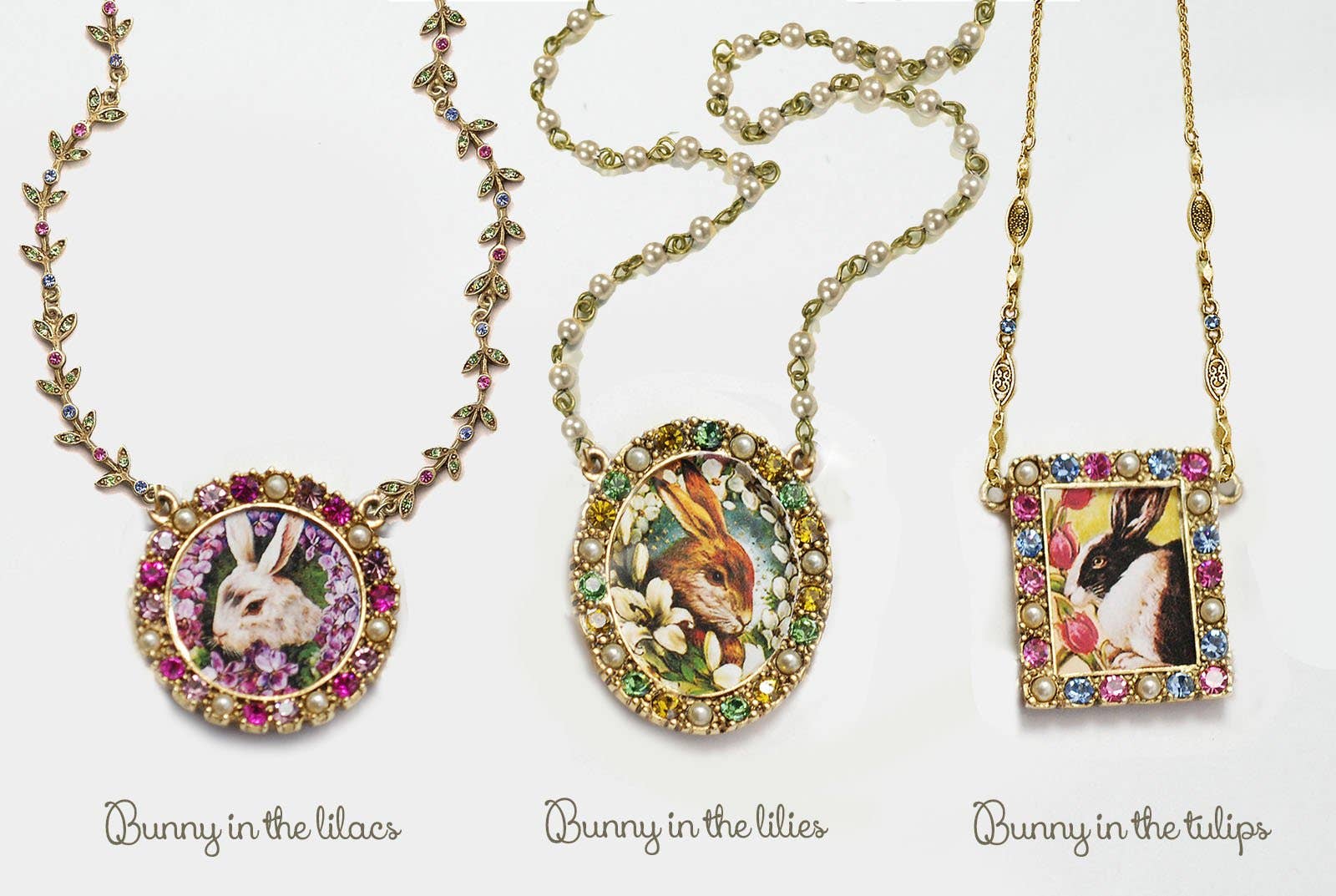 Garden of Bunnies Necklace - Image 3