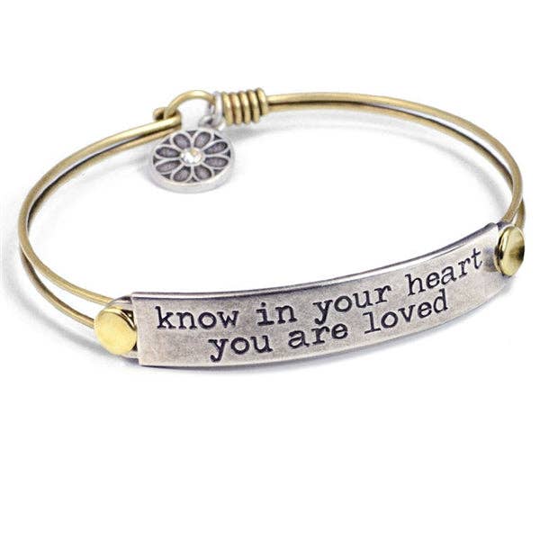 Inspirational Message Bar Bangle Bracelet - Image 18