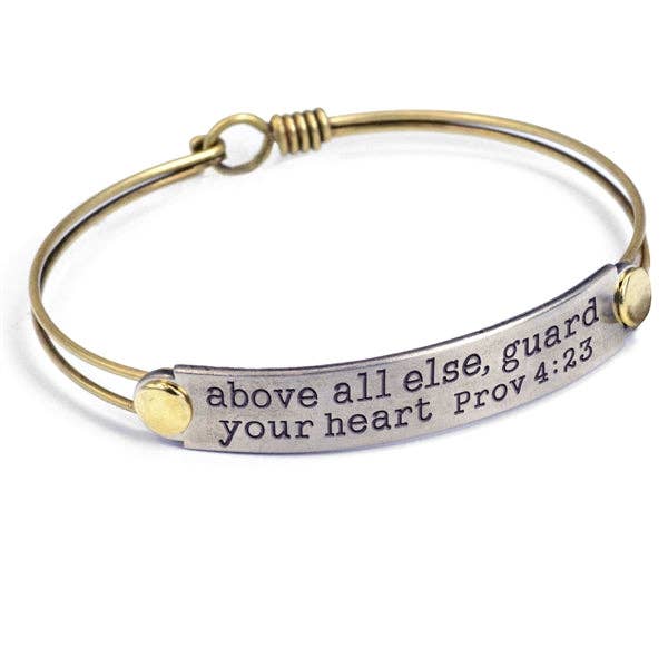 Inspirational Message Bar Bangle Bracelet - Image 3
