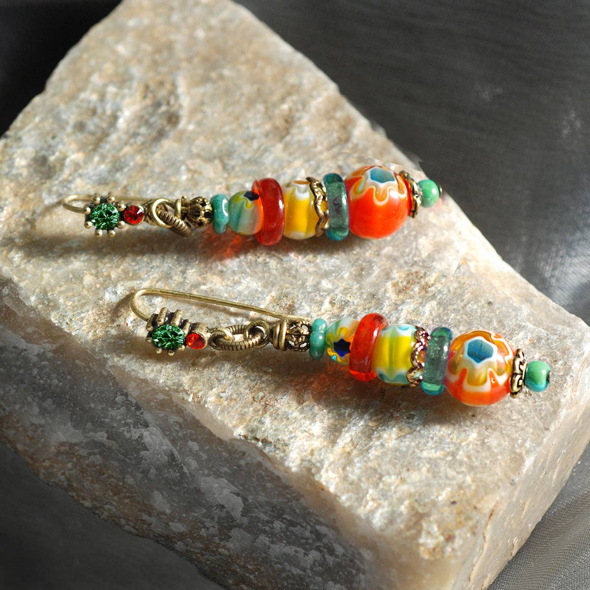 Millefiori Stack Earrings - Image 2