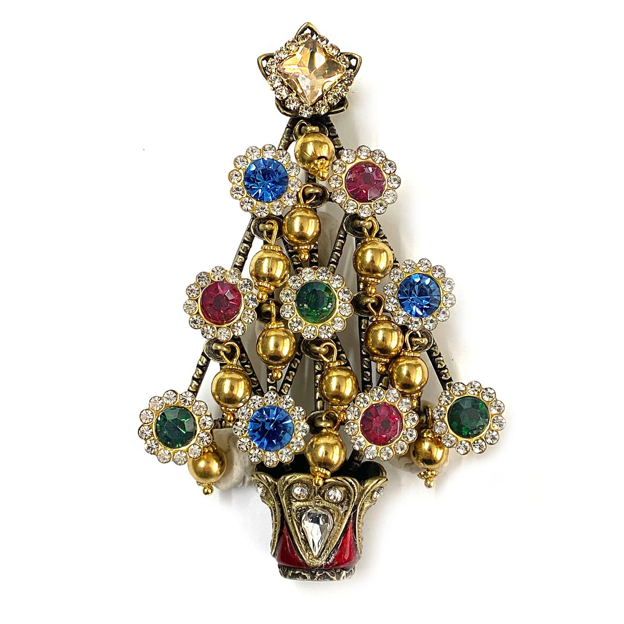 Retro 1940s Christmas Tree Brooch - Image 5