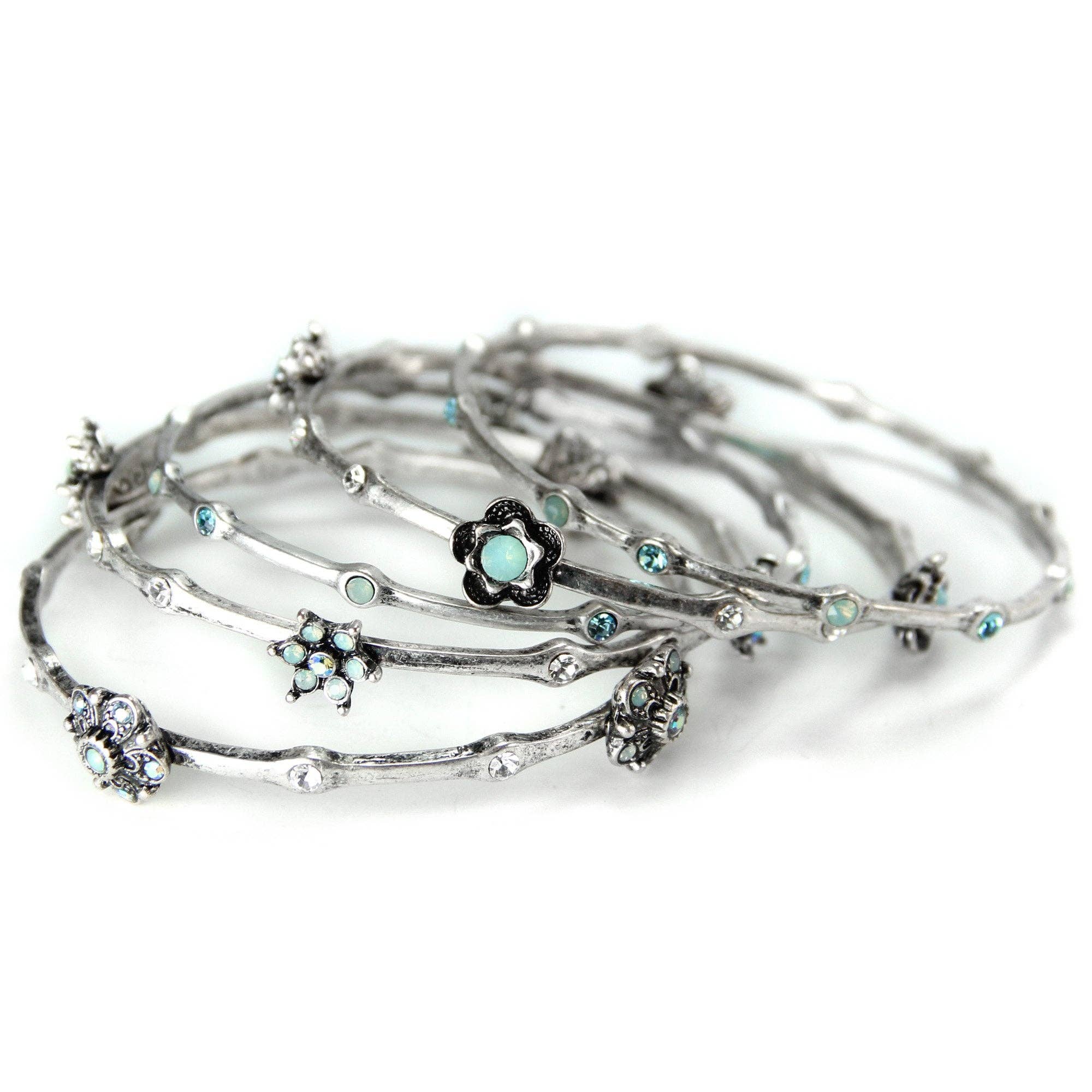 Retro Bangle Bracelet Set of 5 - Image 5