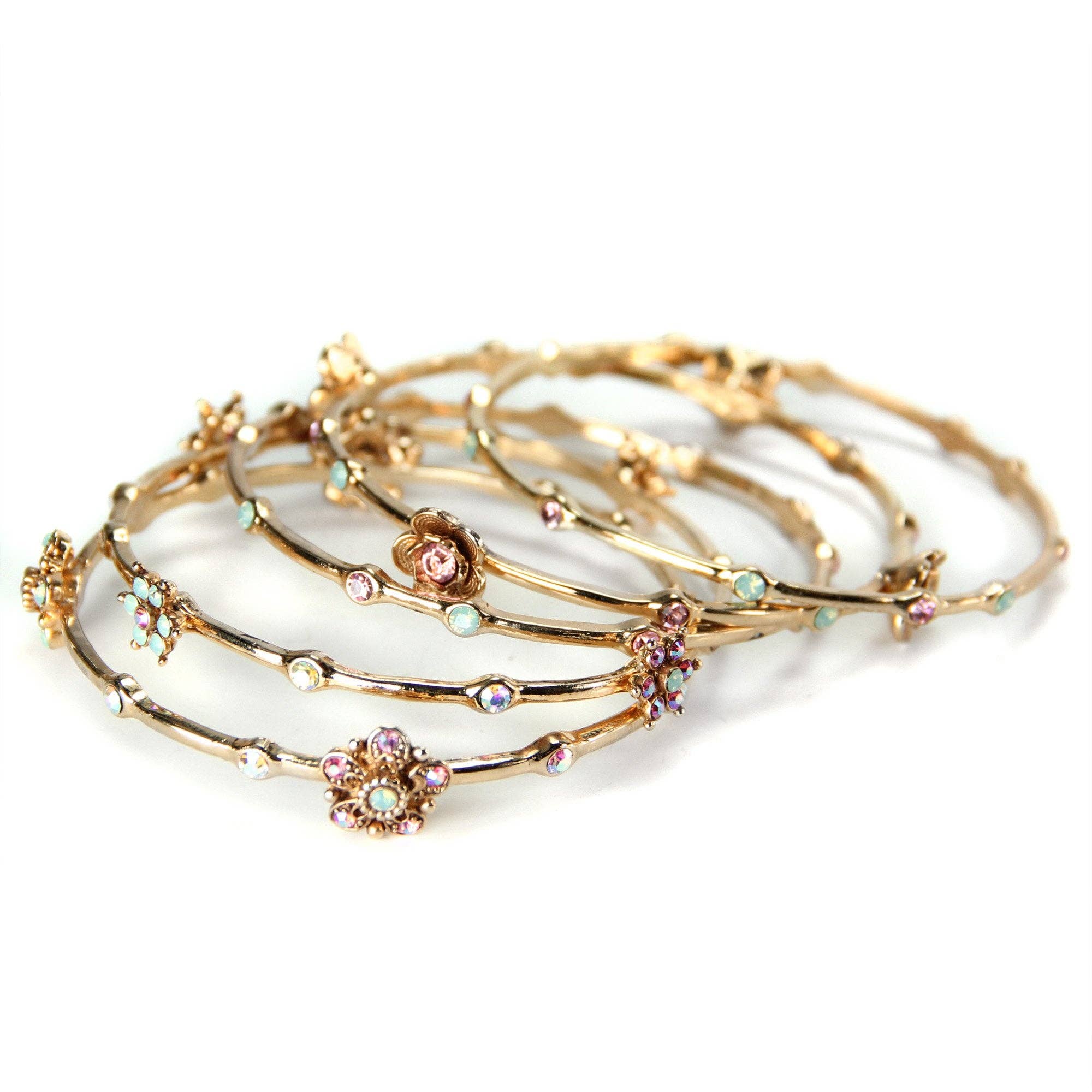 Retro Bangle Bracelet Set of 5 - Image 6
