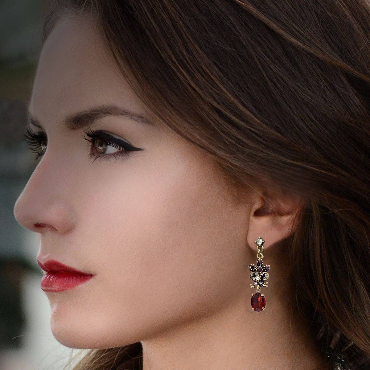 Victorian Garnet Earrings - Image 3