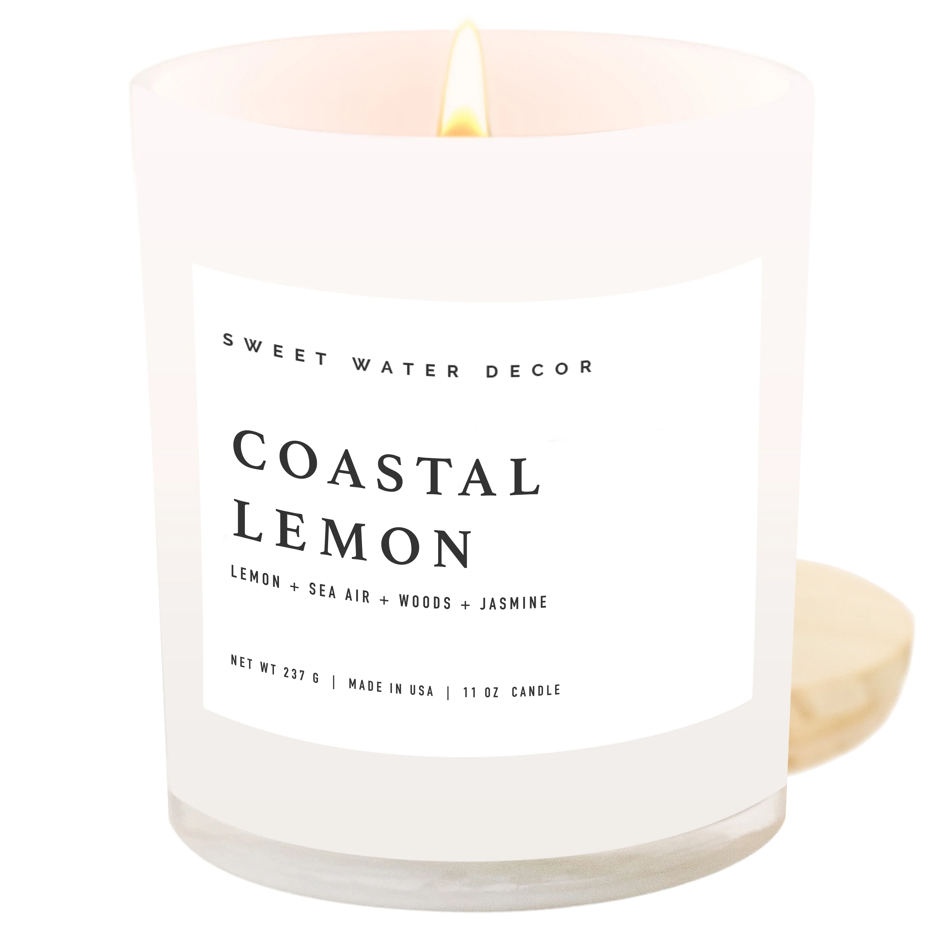 Coastal Lemon 11 oz Soy Candle - Image 8