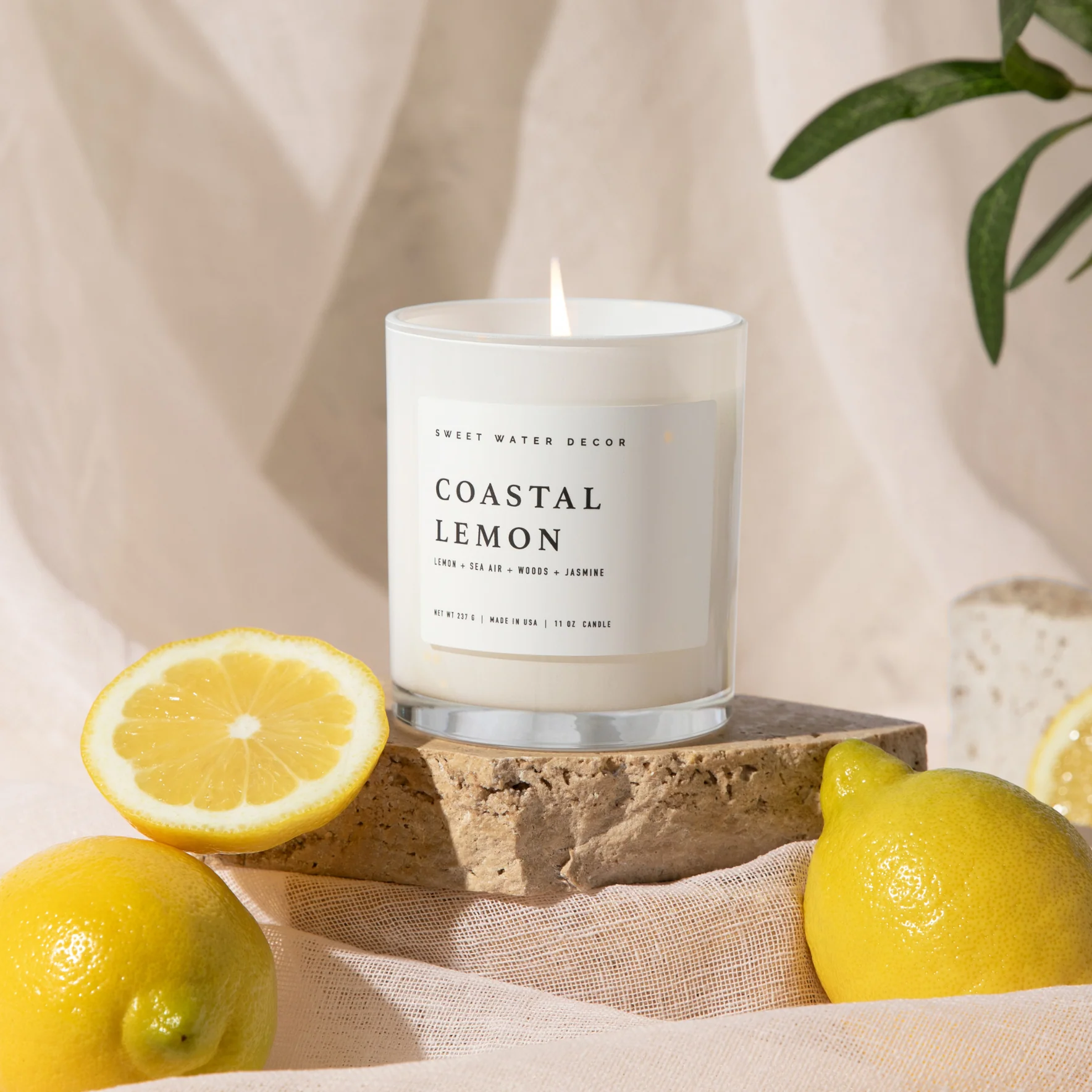 Coastal Lemon 11 oz Soy Candle - Image 9