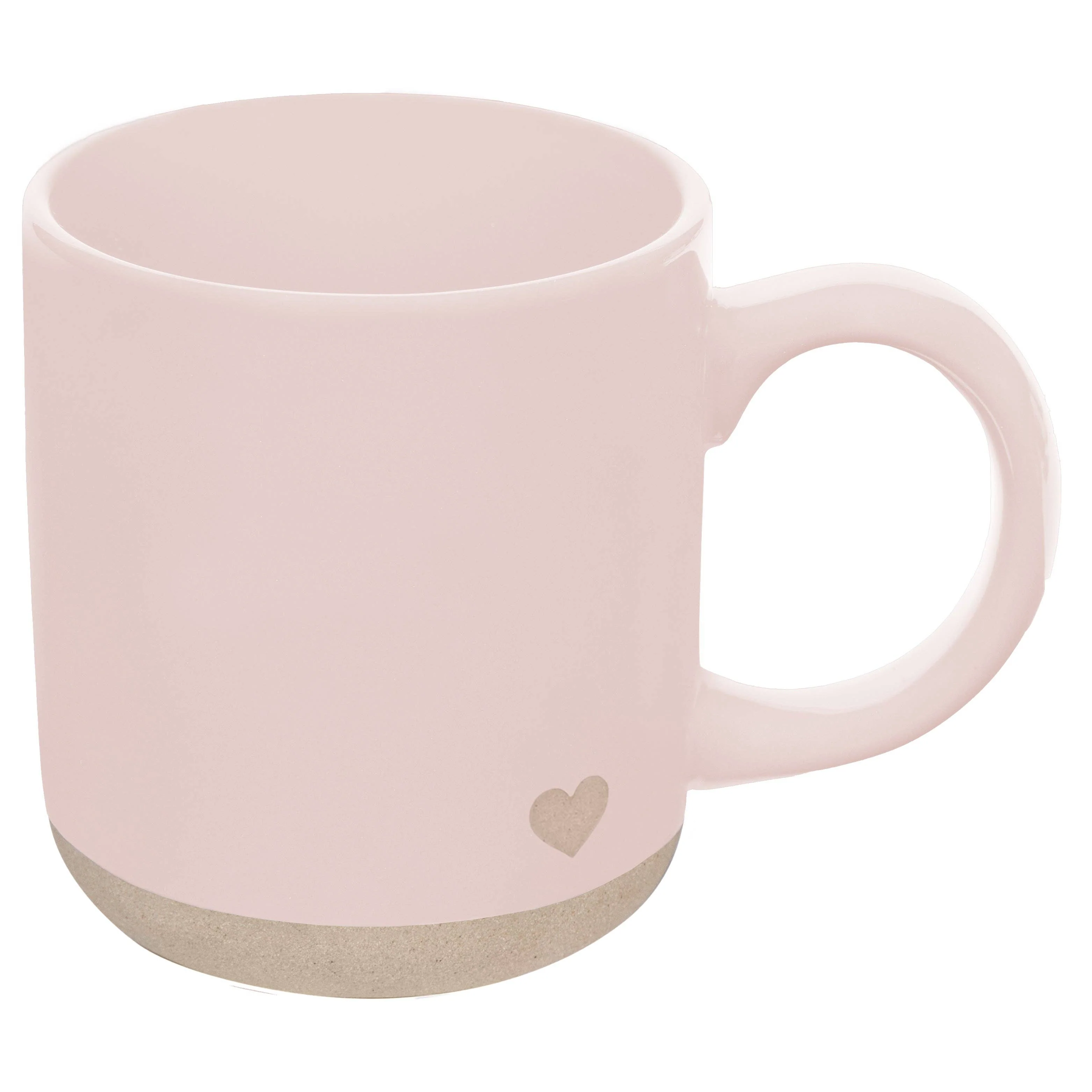 Heart Pink Stoneware Coffee Mug Valentine's Day Gift - Image 3