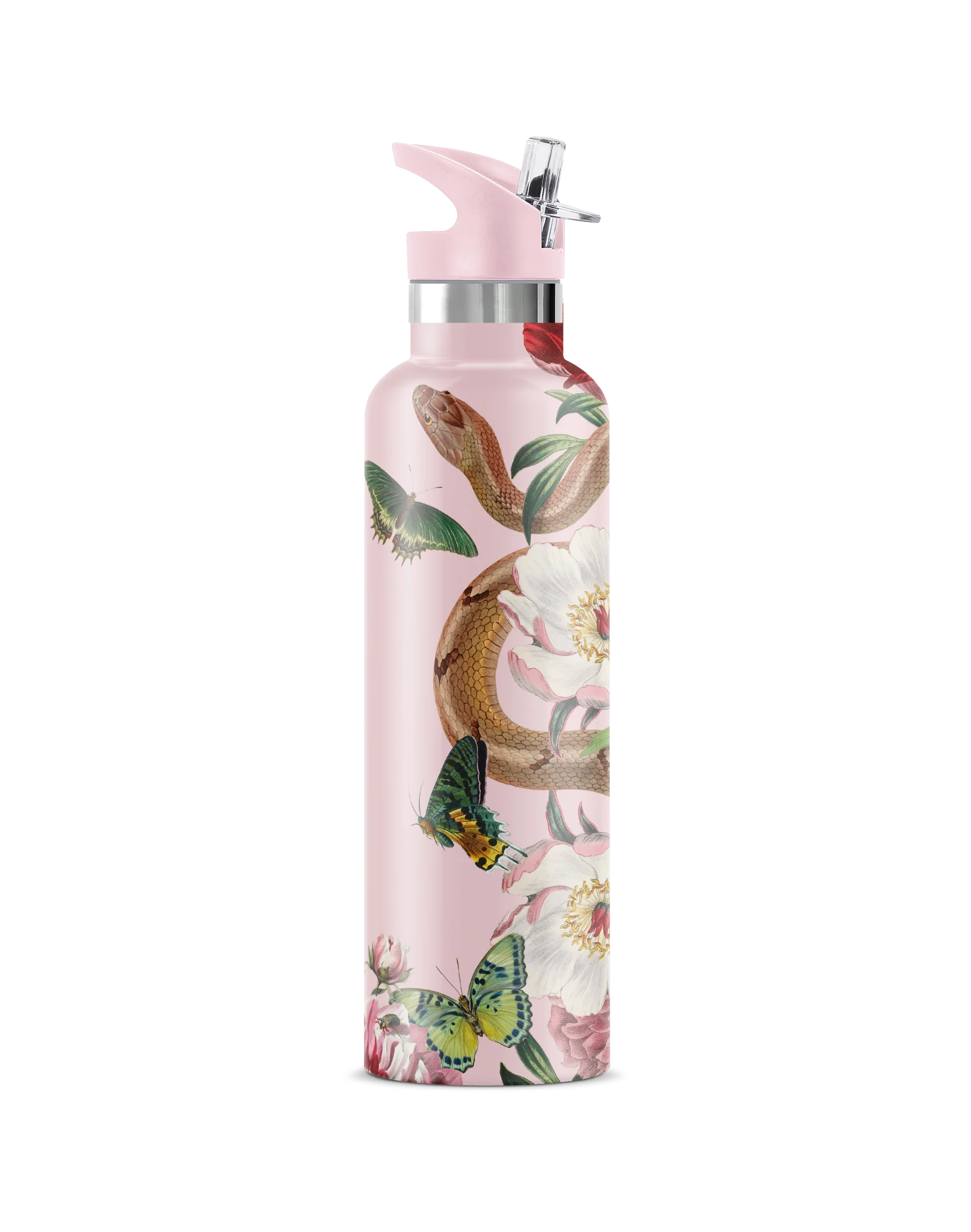 Taboo | Serpent & Flower Tattoo Insulated Water Bottle 25oz - Image 4