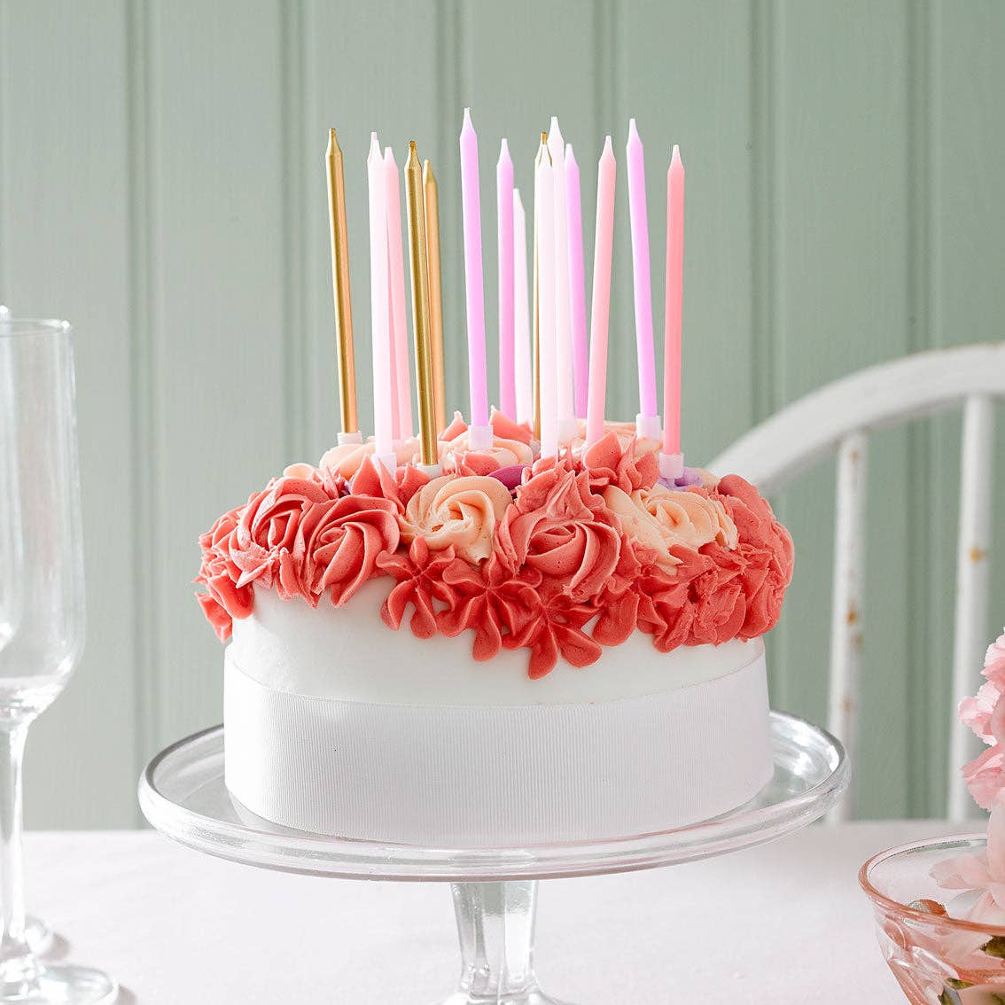 Rose Birthday Candles - 16 Pack - Image 3