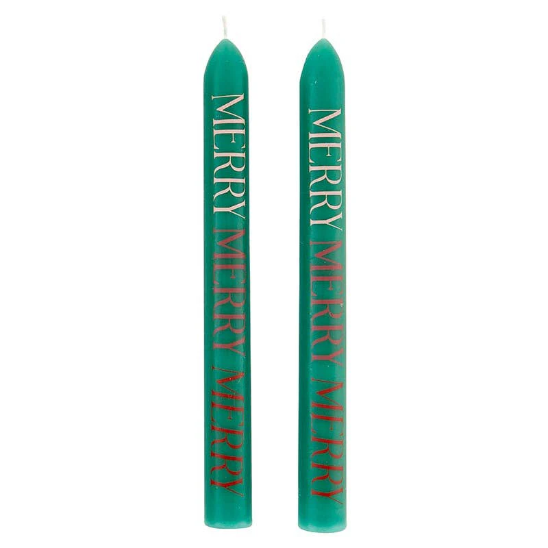Taper Candle Merry Set 2