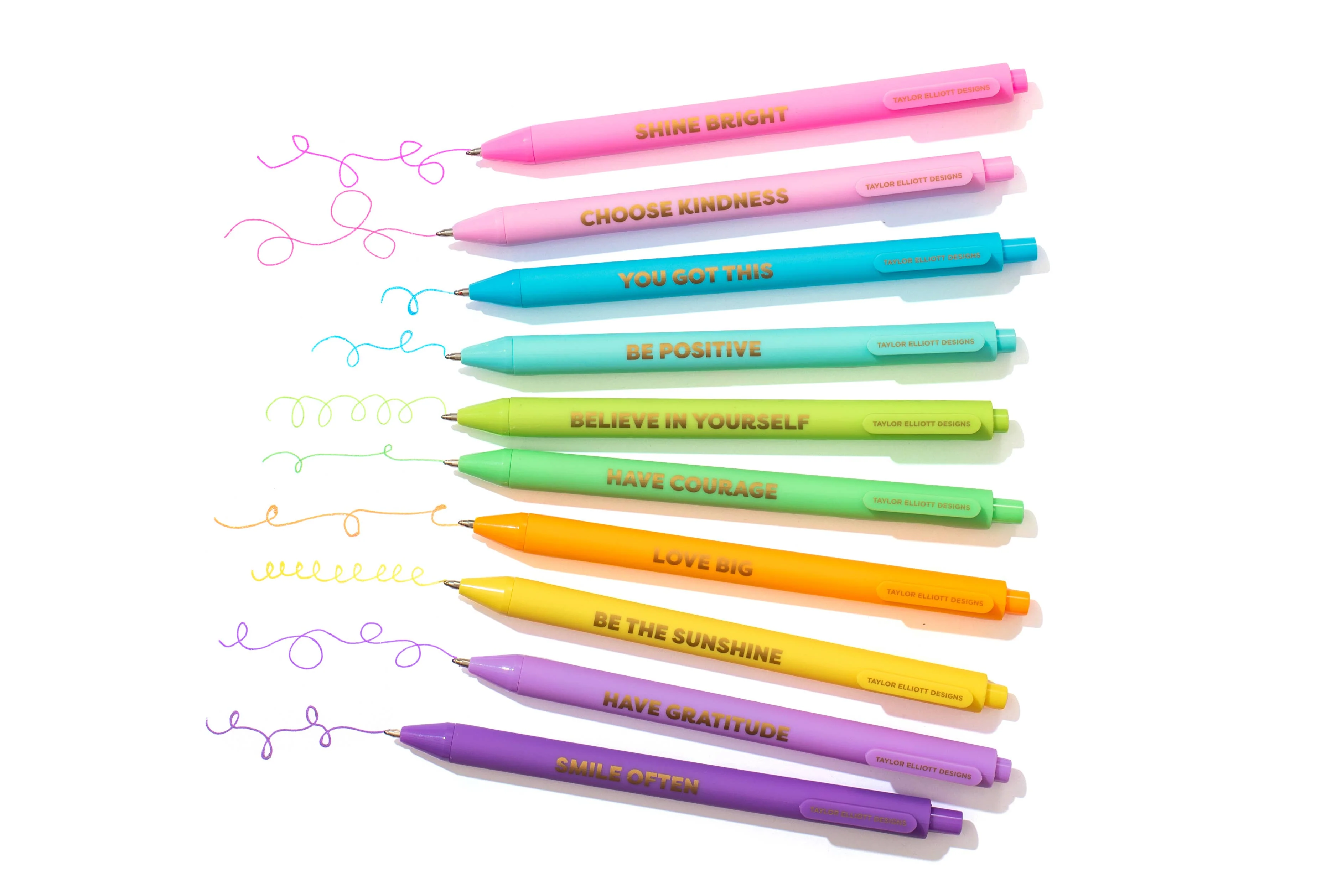 Taylor Elliott Designs - Gel Pen Set - Motivational - Asst Colors - 10 Piece Set - Image 2