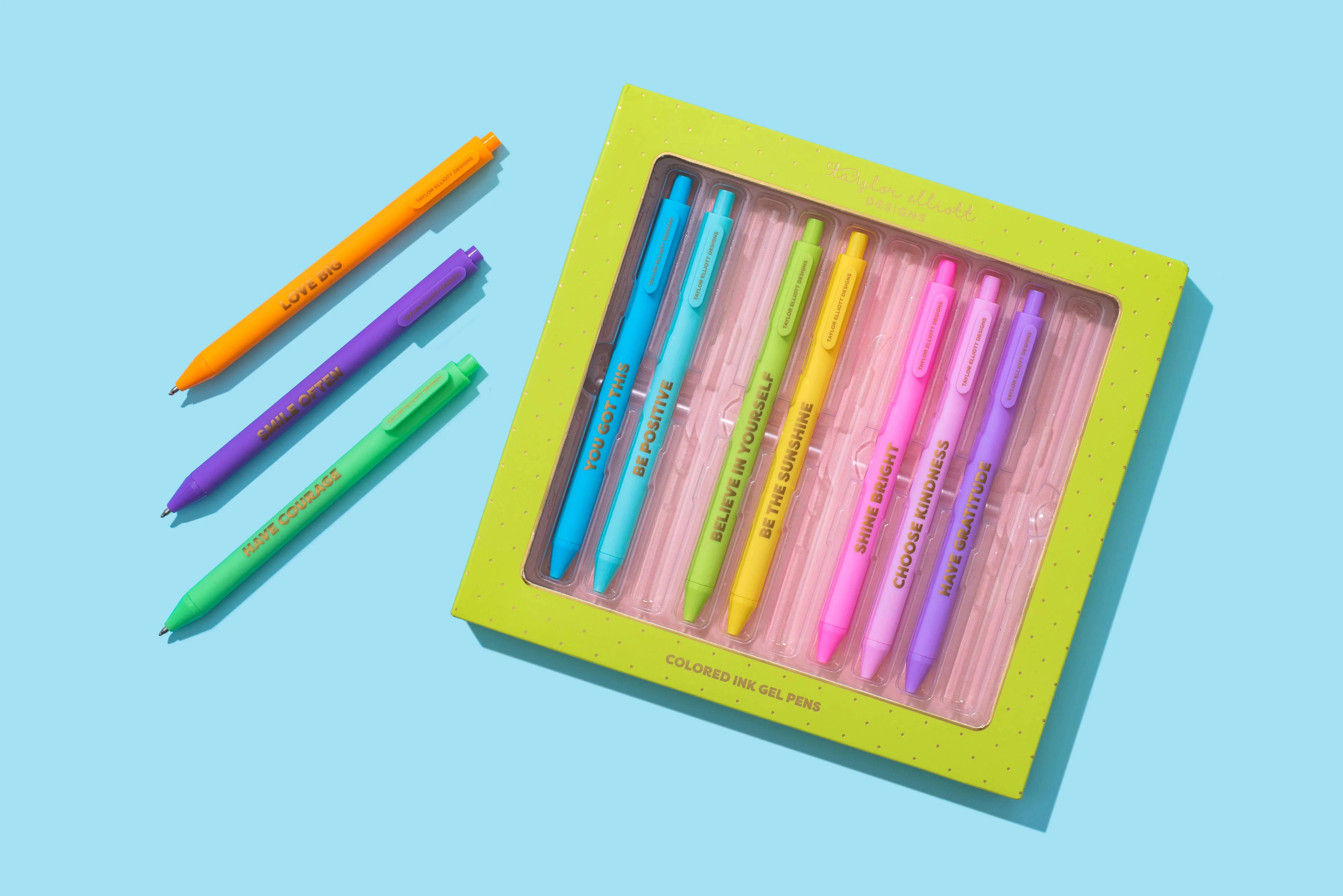 Taylor Elliott Designs - Gel Pen Set - Motivational - Asst Colors - 10 Piece Set - Image 3