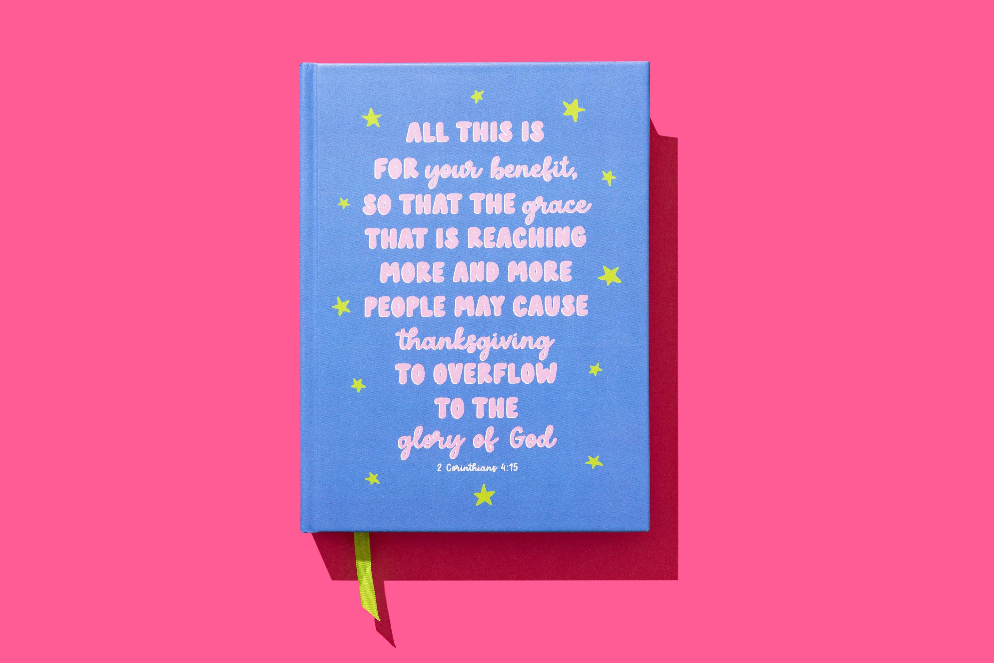 Taylor Elliott Designs - Hardcover Notebook - Bible Verse - Blue w/ Stars - 200 Pages