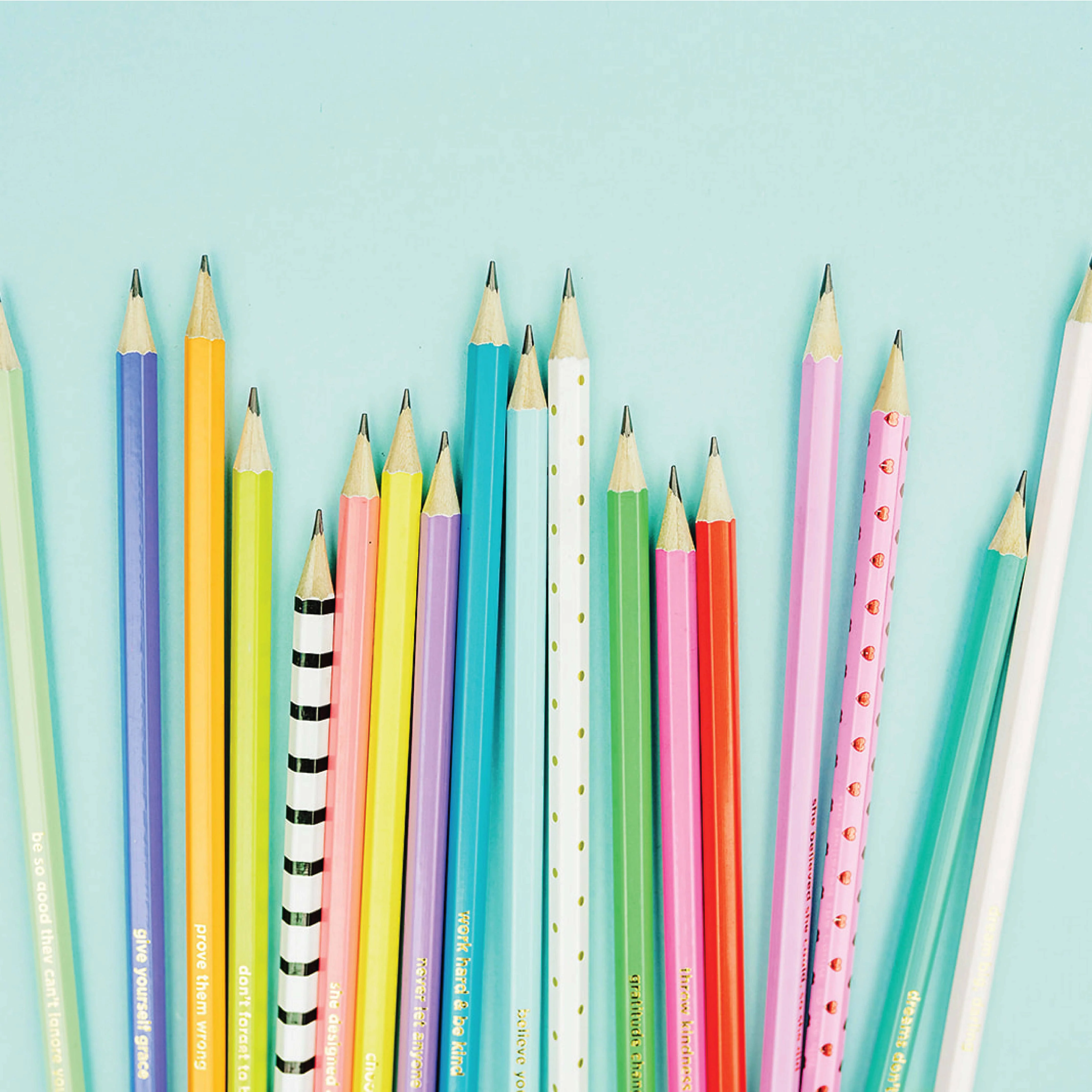 Taylor Elliott Designs - *ON SALE* Pencil Set - Motivational - Asst Colors - 22 Pcs - Image 2