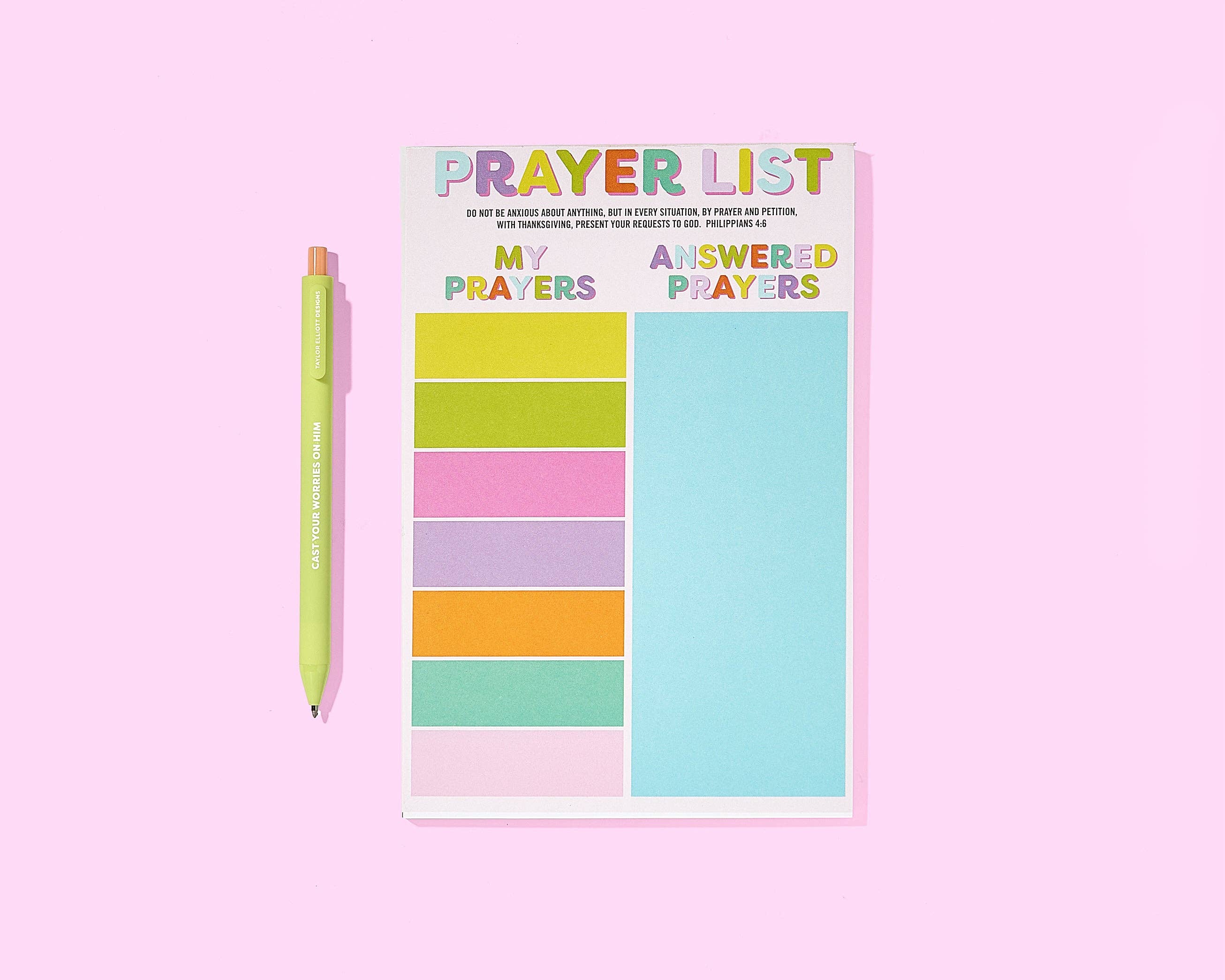 Taylor Elliott Designs - Prayer List Notepad - "My + Answered Prayers" - 50 Sheets - Image 2
