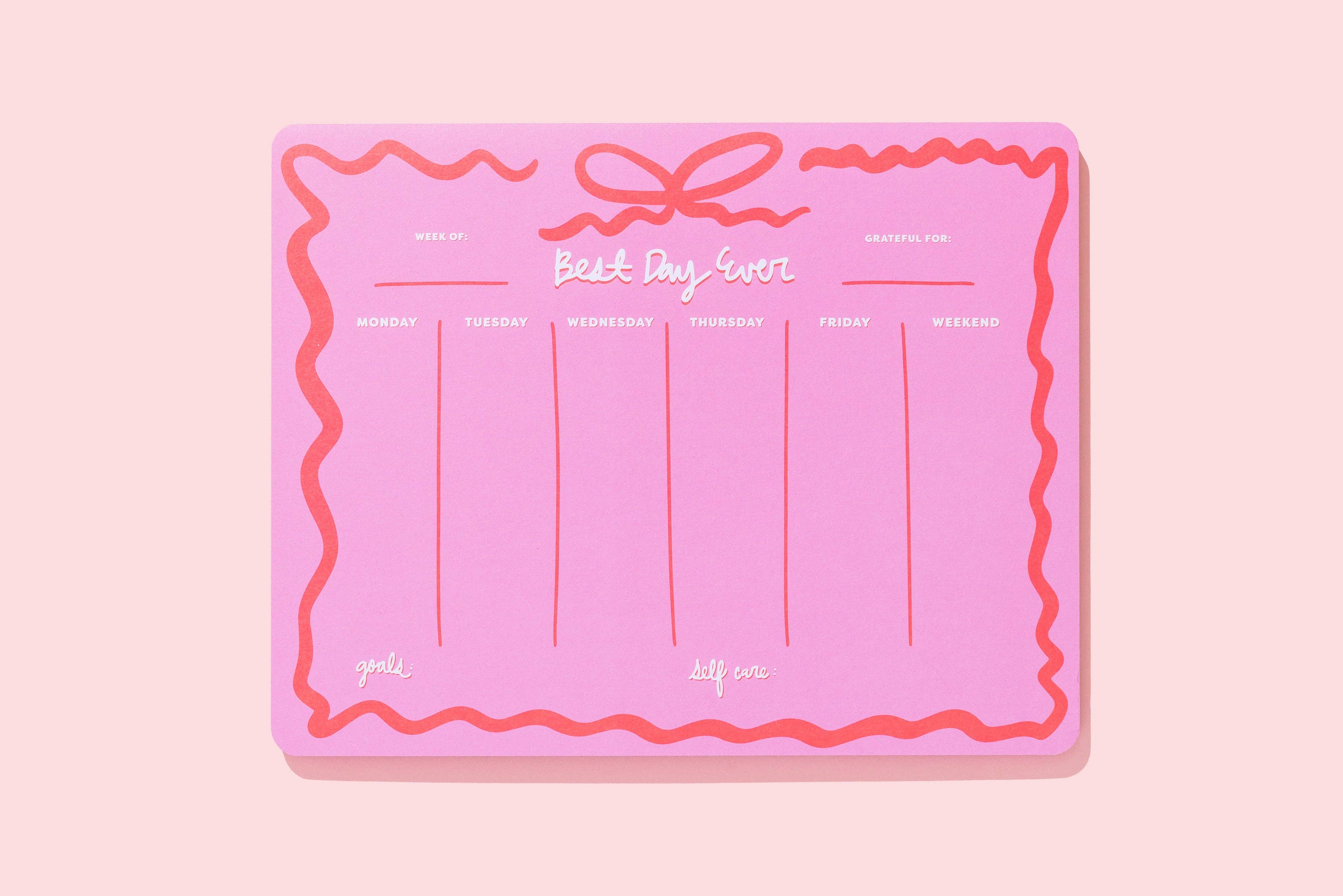 Taylor Elliott Designs - Weekly Planner - "Best Day Ever" - 52 Sheets