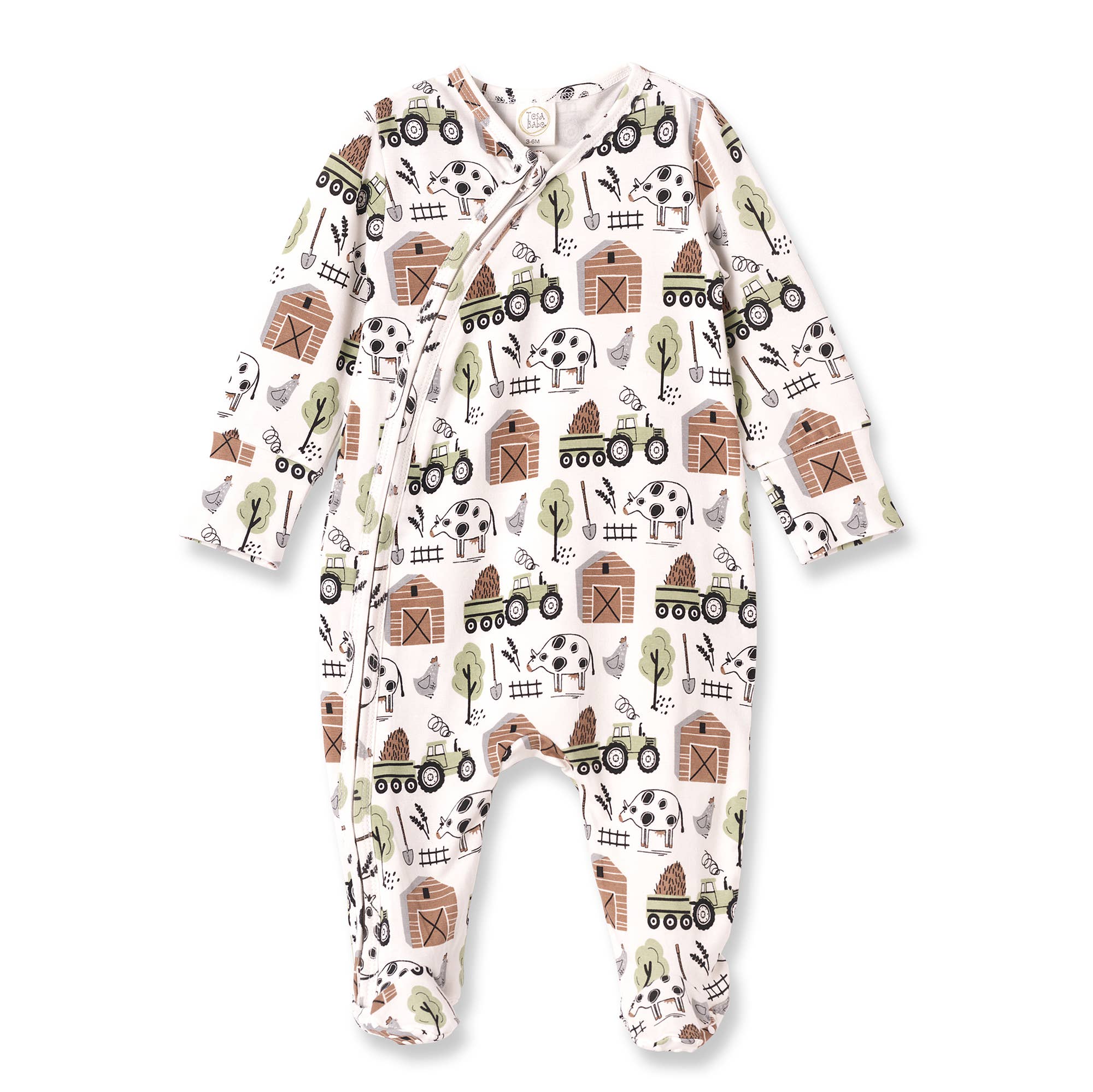 Barnyard Buddies Bamboo Zipper Romper - Image 2
