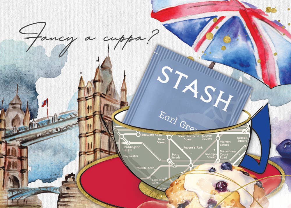 TEA GREETING Card w. REAL TEA BAG - Fancy a cuppa? - Image 2