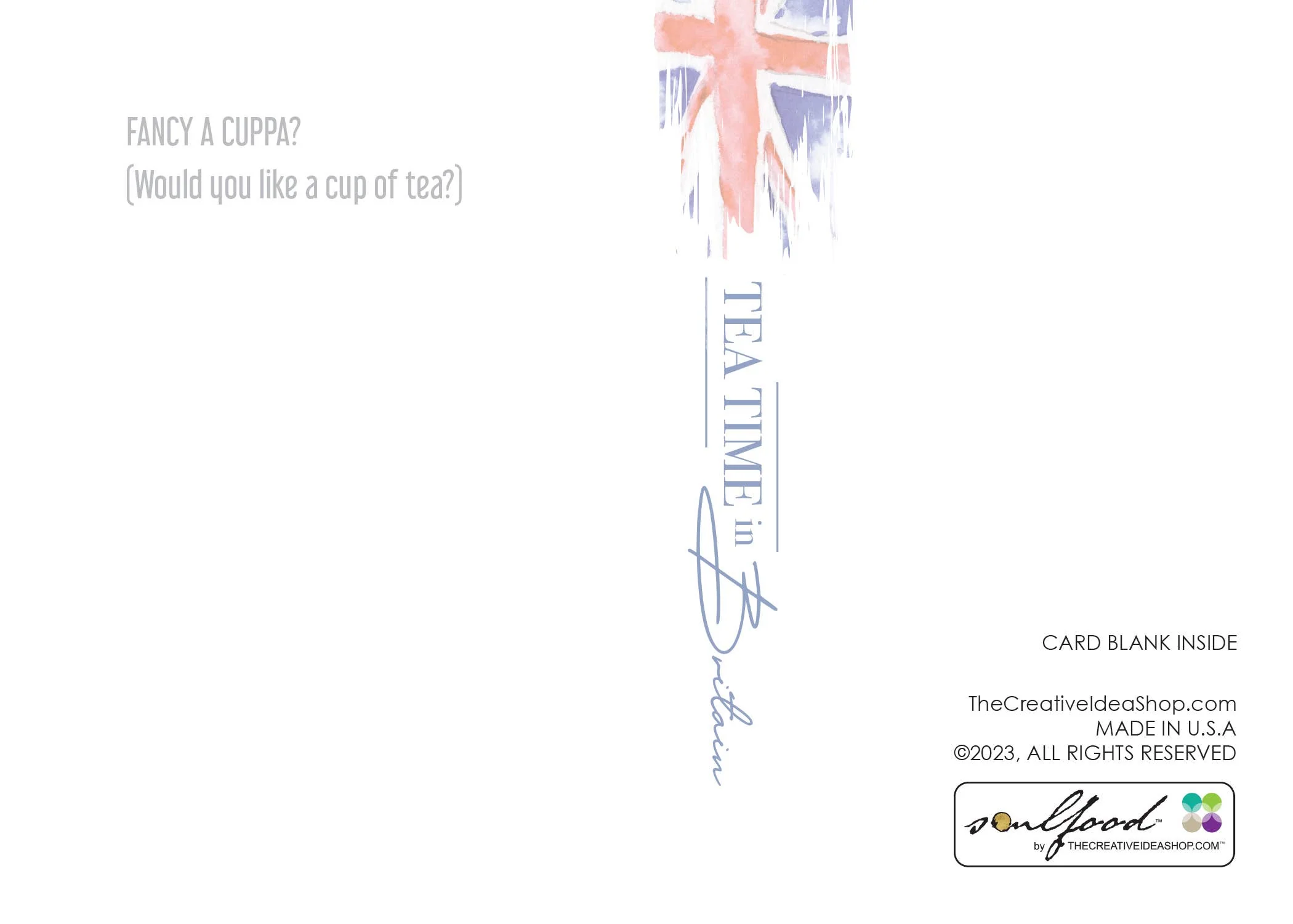 TEA GREETING Card w. REAL TEA BAG - Fancy a cuppa? - Image 3
