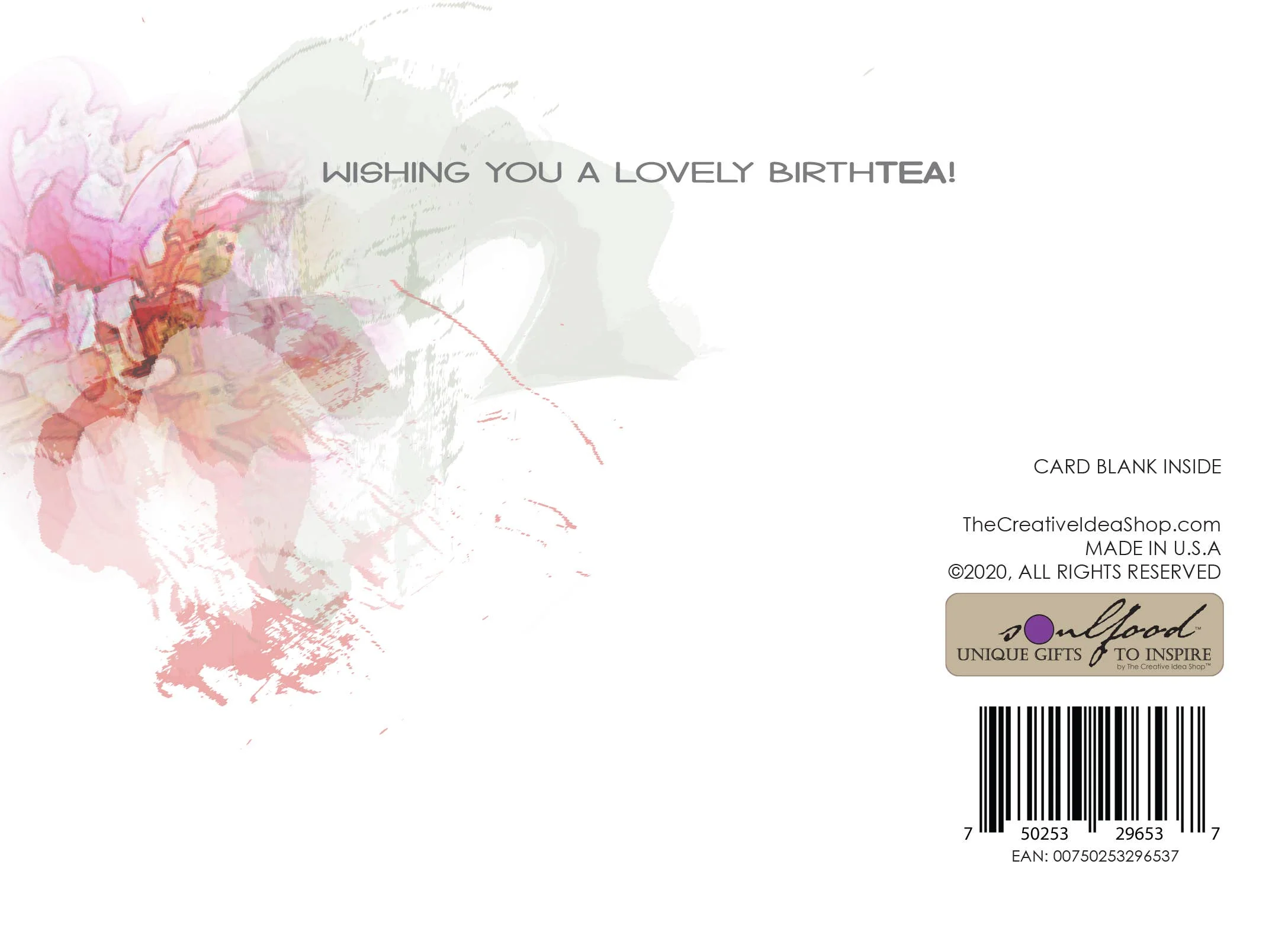 TEA GREETING Card with REAL TEA BAG - Lovely Birthtea - Image 3