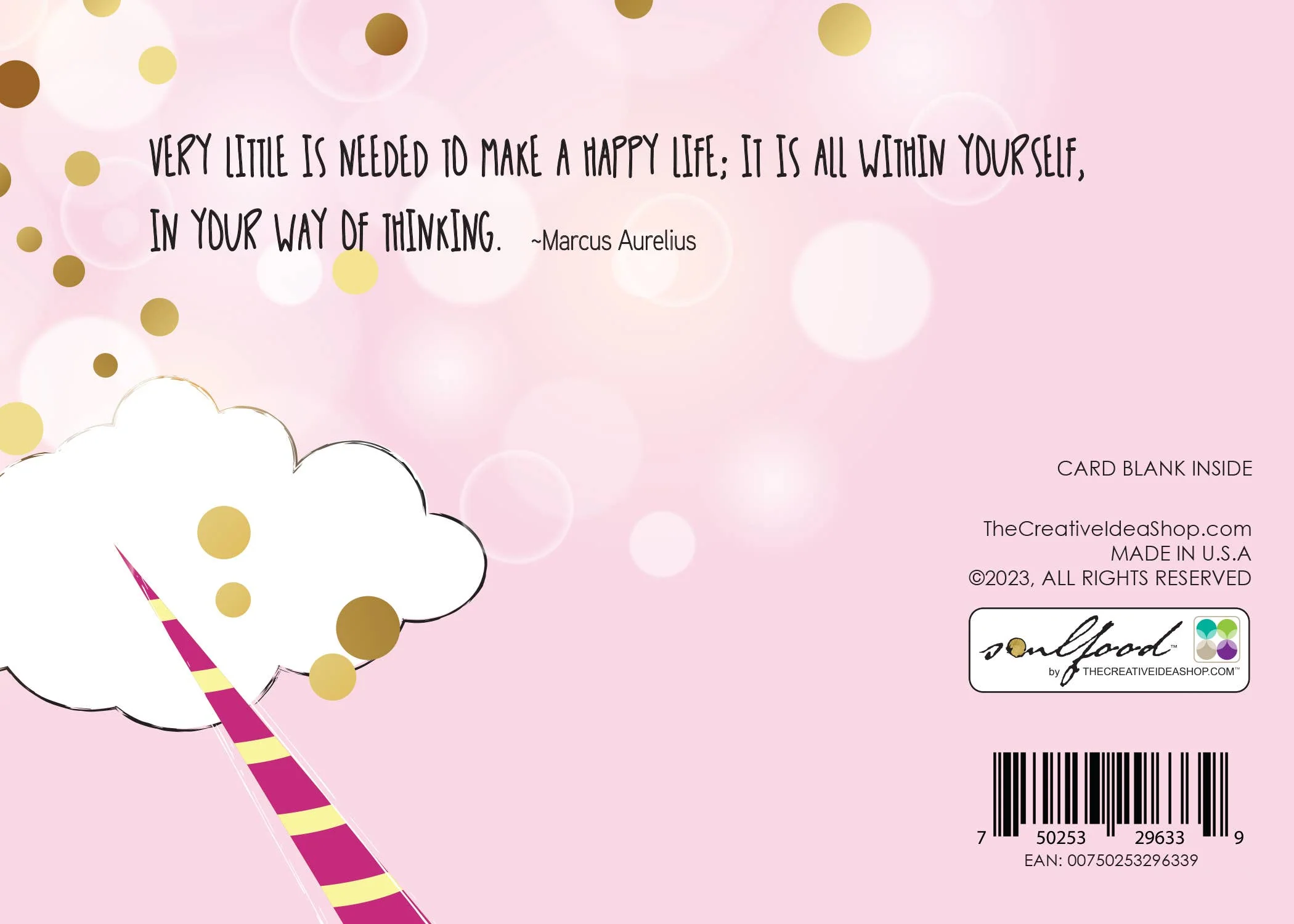 TEA GREETING Card with REAL TEA BAG - UNICORN - Image 3