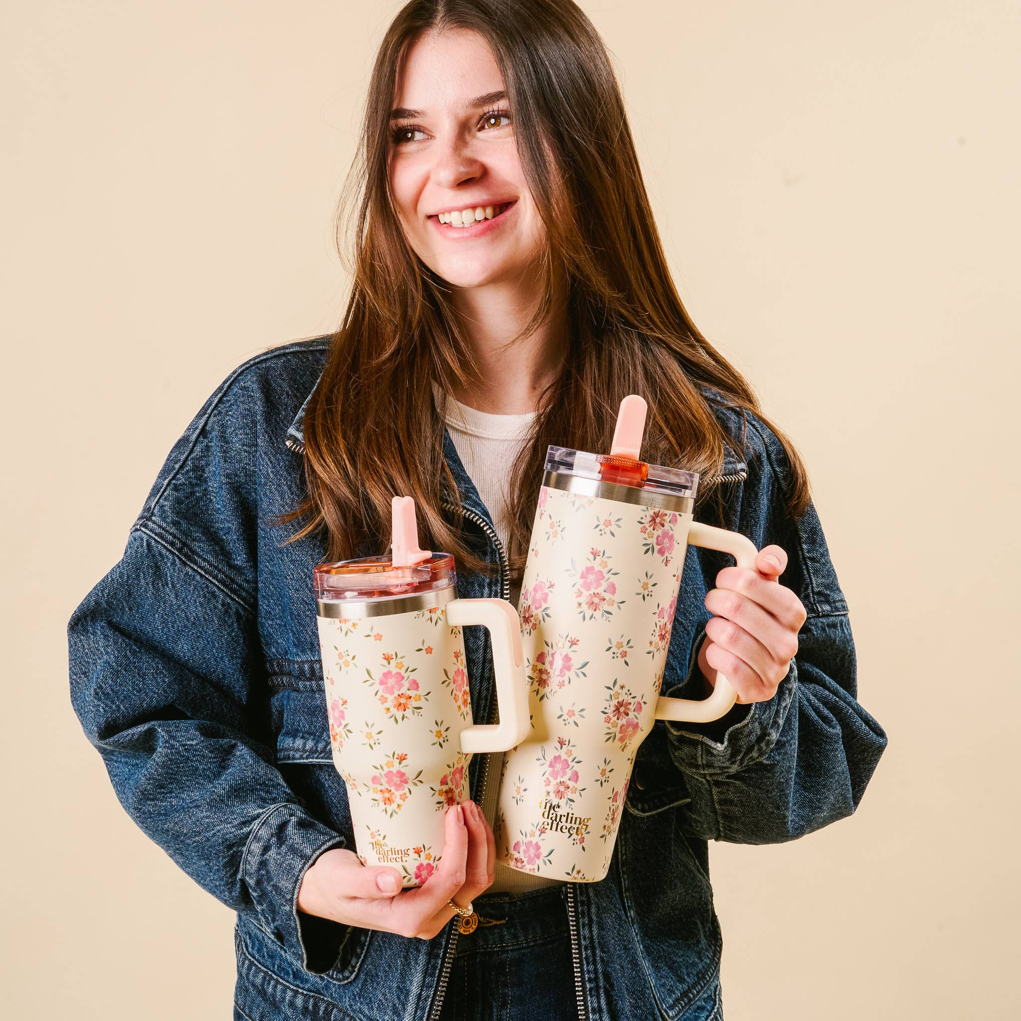 40oz Lifestyle Flip Straw Tumbler-Endless Daydream Cream - Image 5