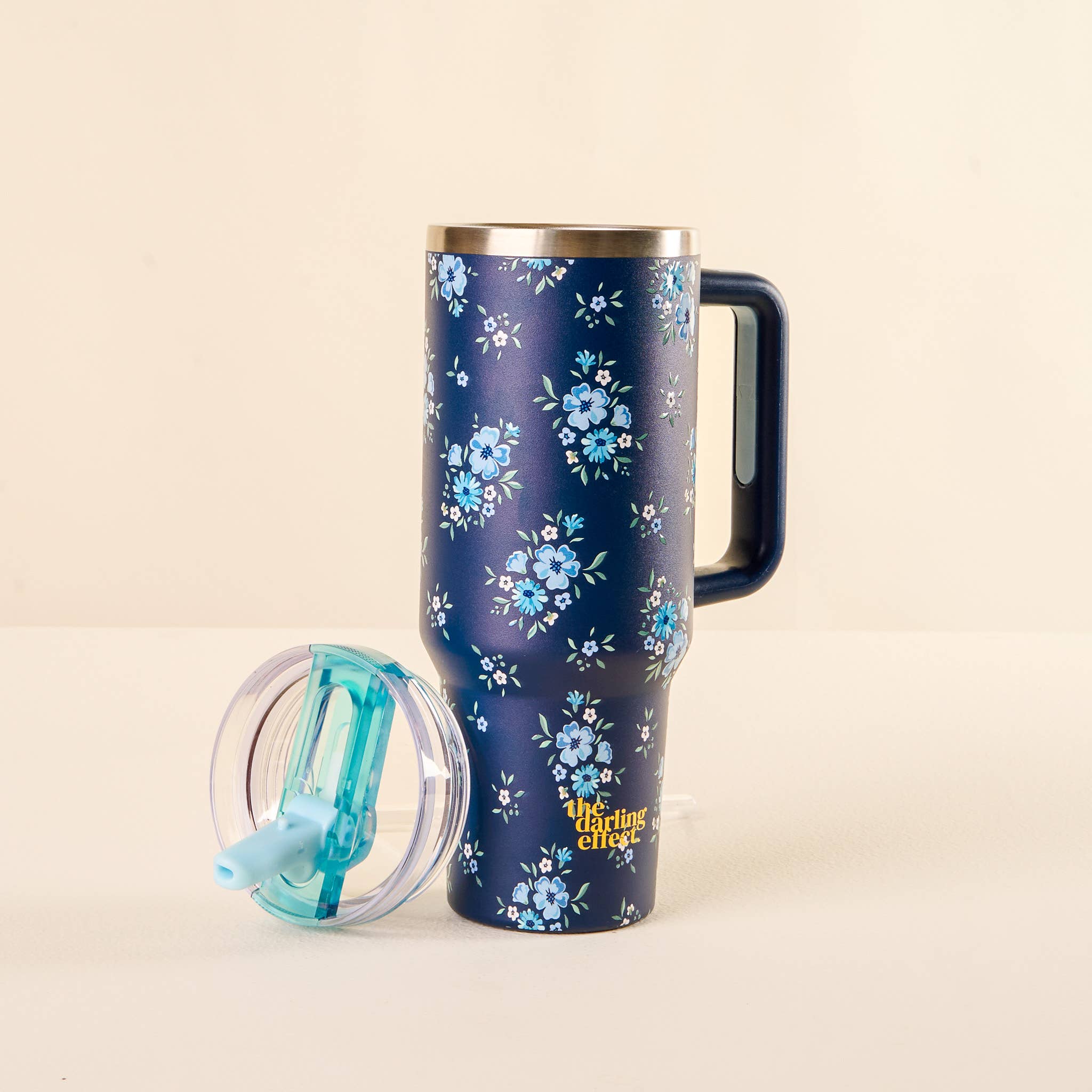 40oz Lifestyle Flip Straw Tumbler-Endless Daydream Navy - Image 3