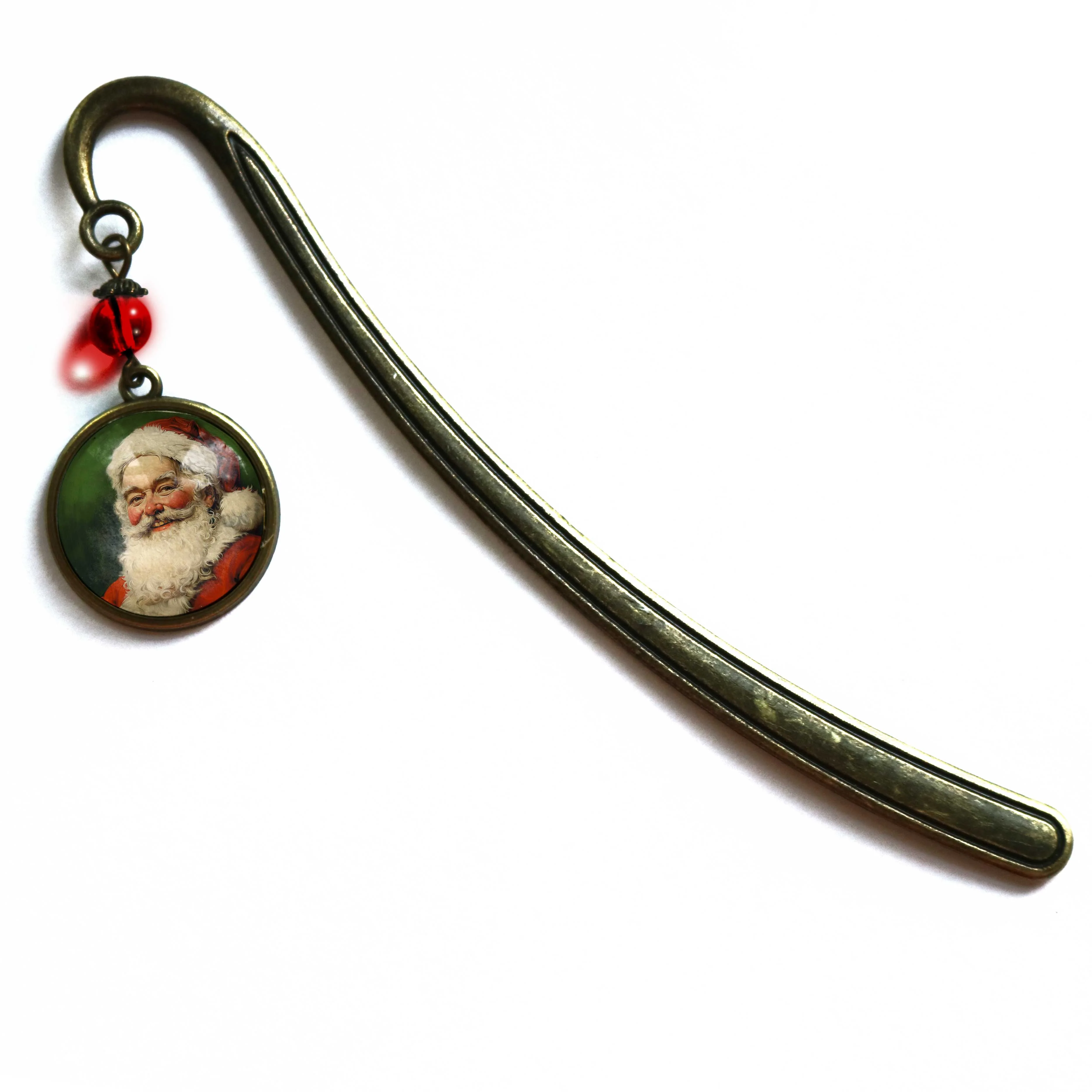 Victorian Santa Brass Christmas Bookmark - Image 3