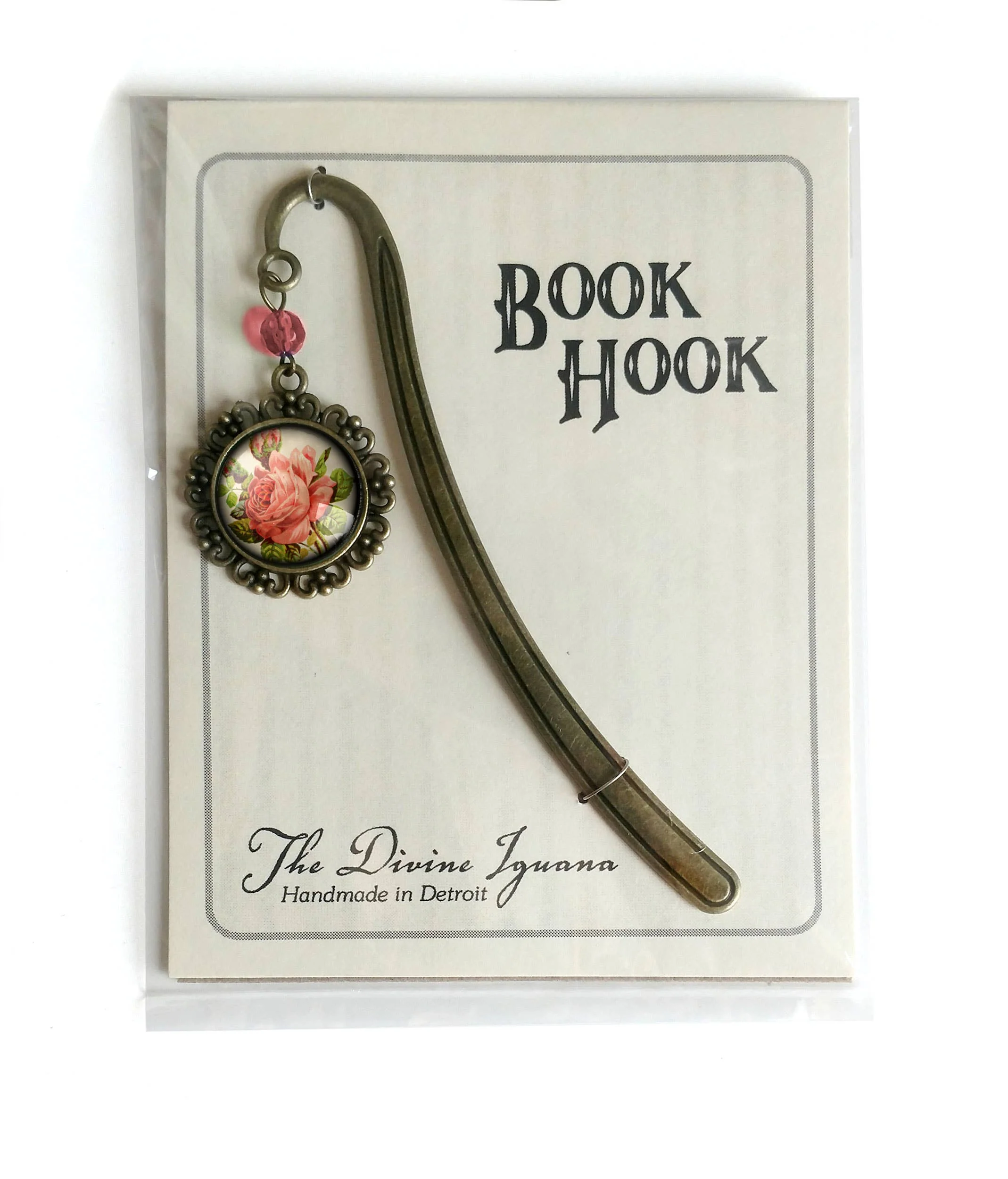Victorian Tea Rose Romantic Floral Bookmark - Image 3