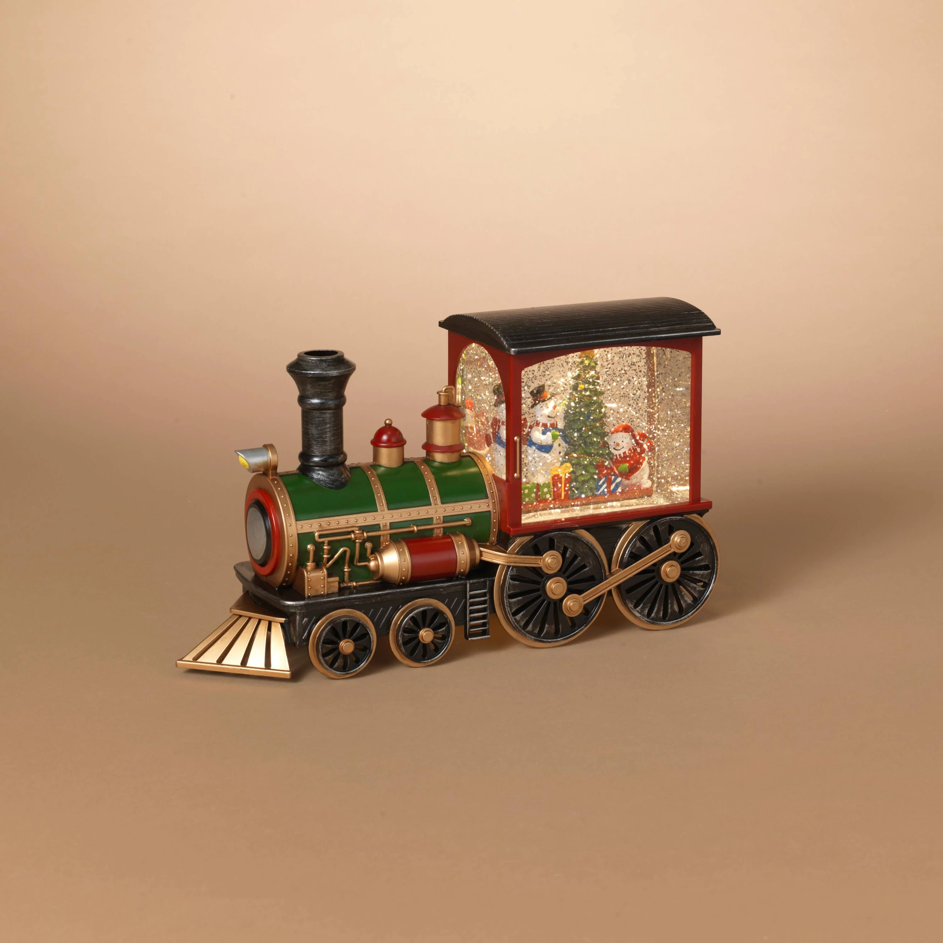 Lighted Spinning Water Globe Train