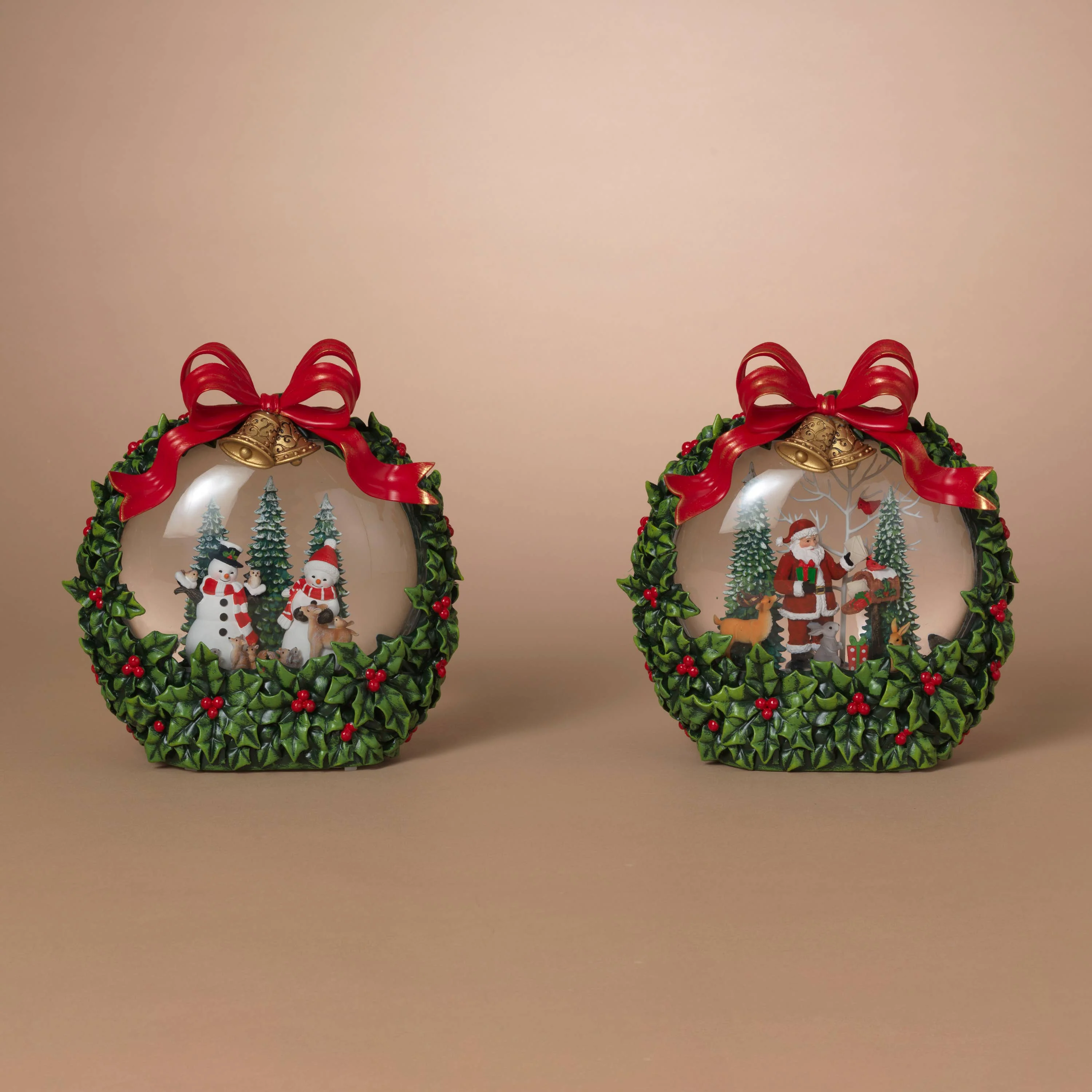 Lighted Spinning Water Globe w/ Holiday Scene - Image 2