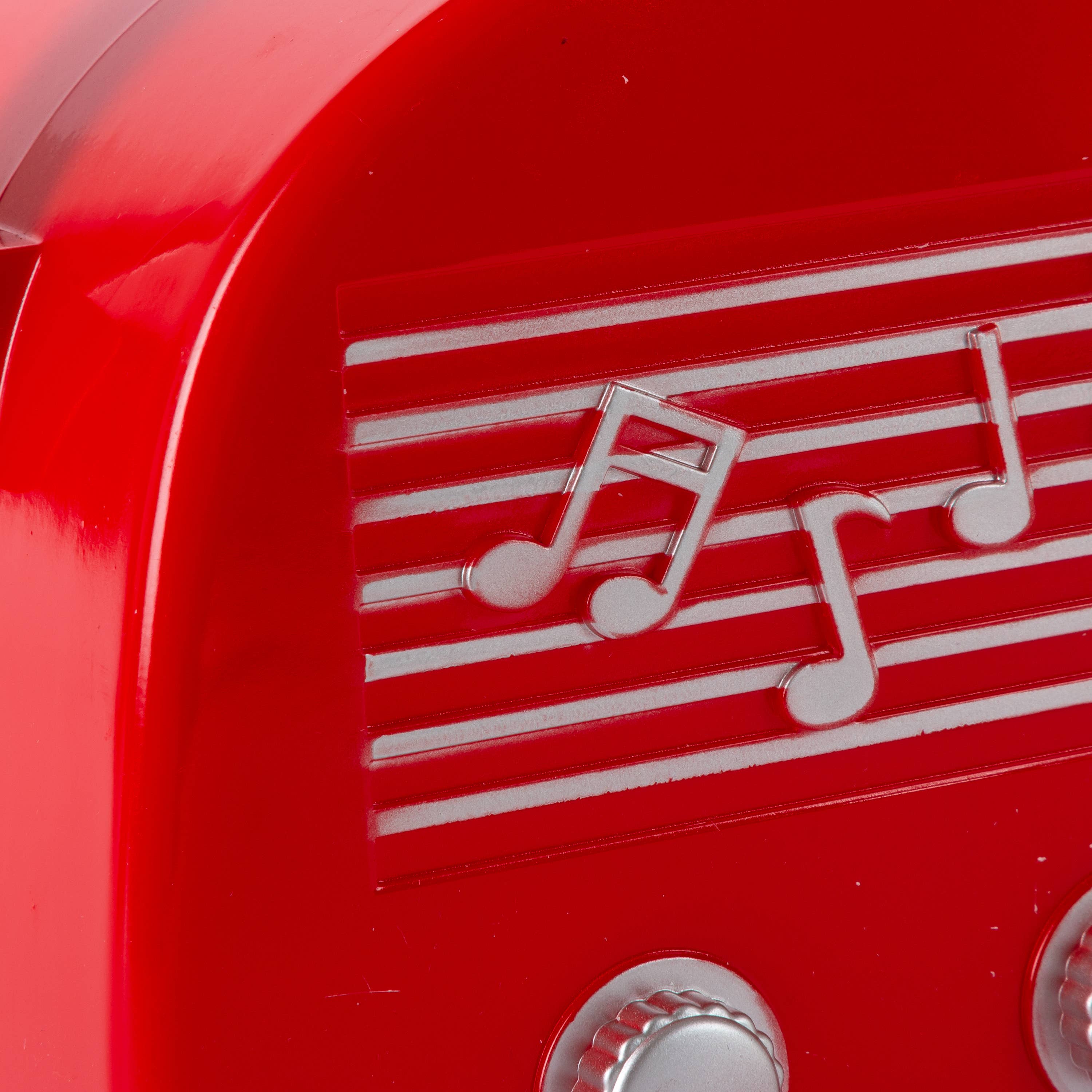 Gerson This retro snow globe features a vintage style red radio - Image 4