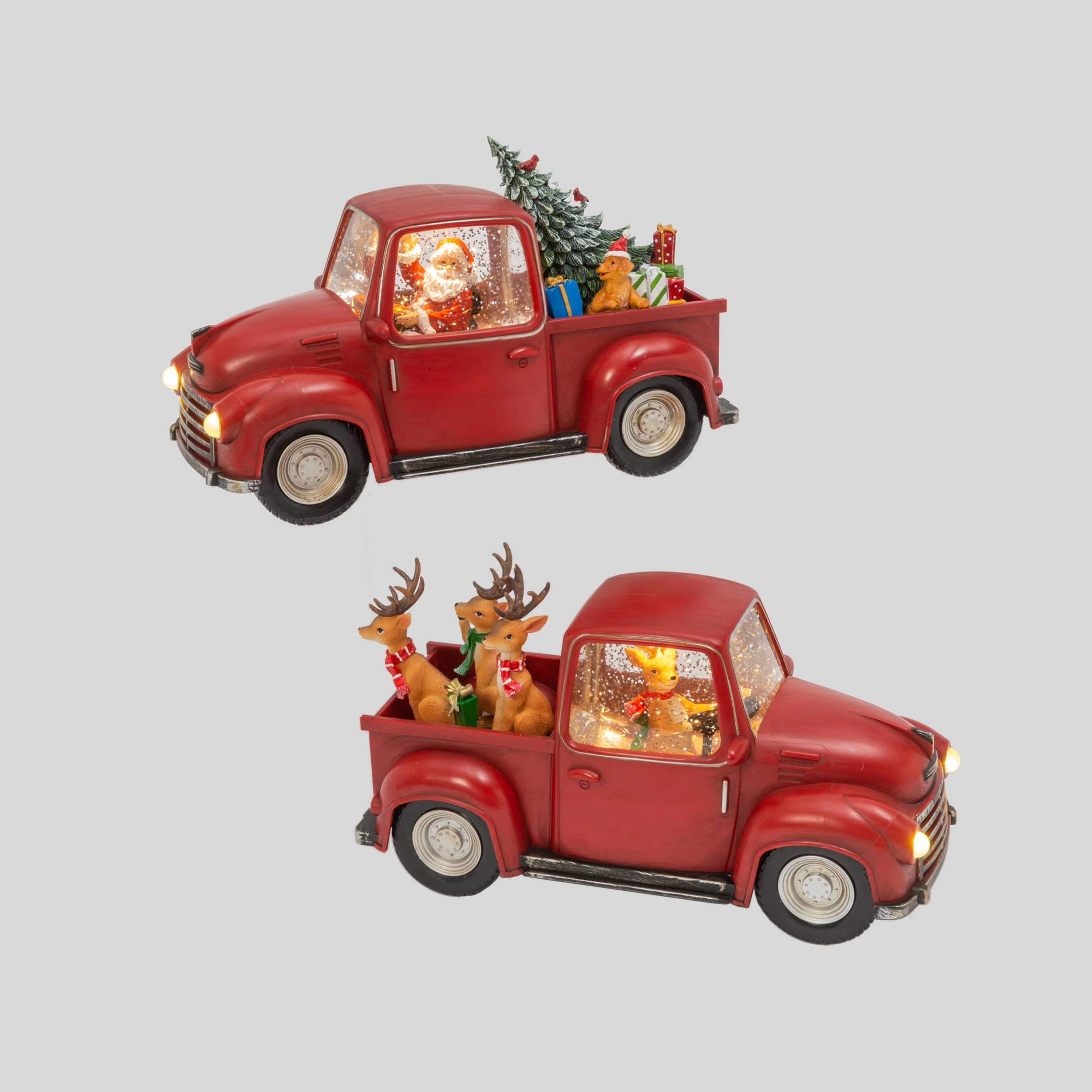 Lighted Spinning Water Globe Truck - Image 3