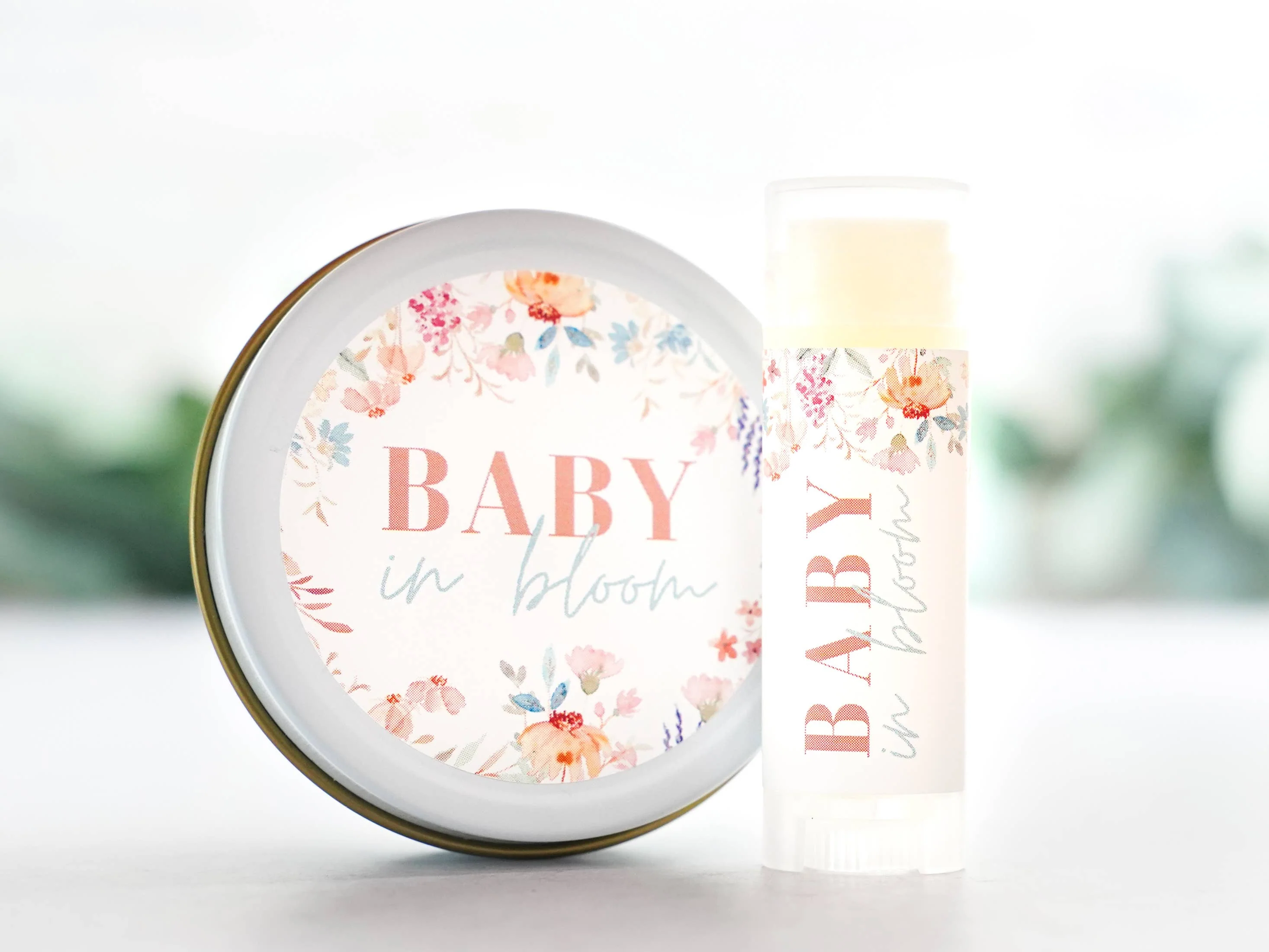 The Little Flower Soap Co - Baby in Bloom Baby Shower Favor Wildflower Candle/Lip Balm