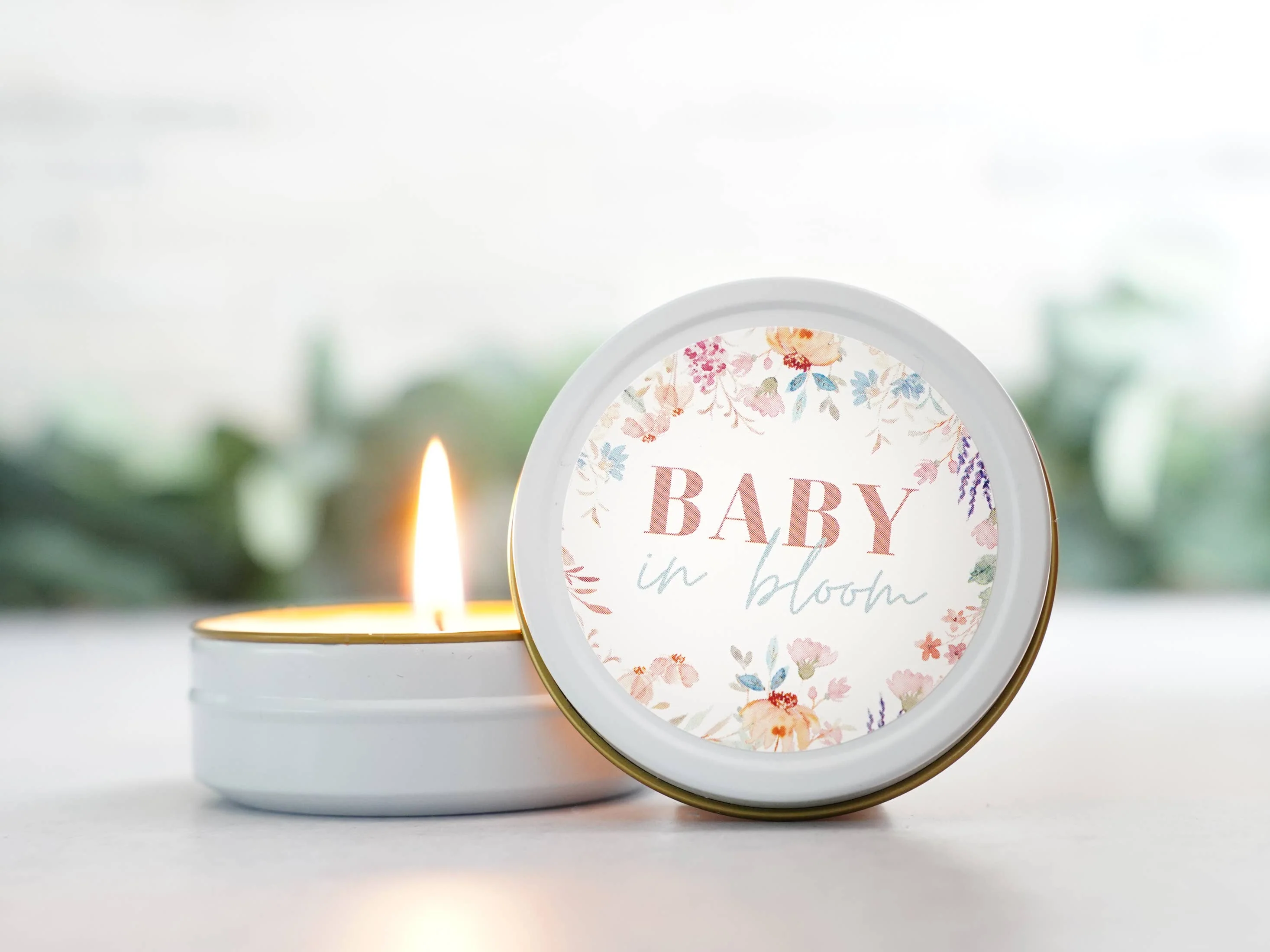 The Little Flower Soap Co - Baby in Bloom Baby Shower Favor Wildflower Candle/Lip Balm - Image 3