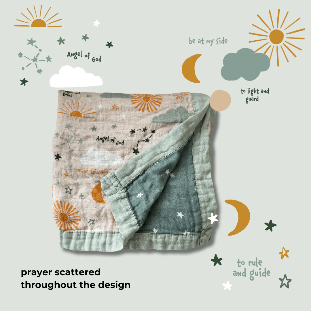 Guardian Angel Luxury Double Sided Muslin Blanket - Image 3