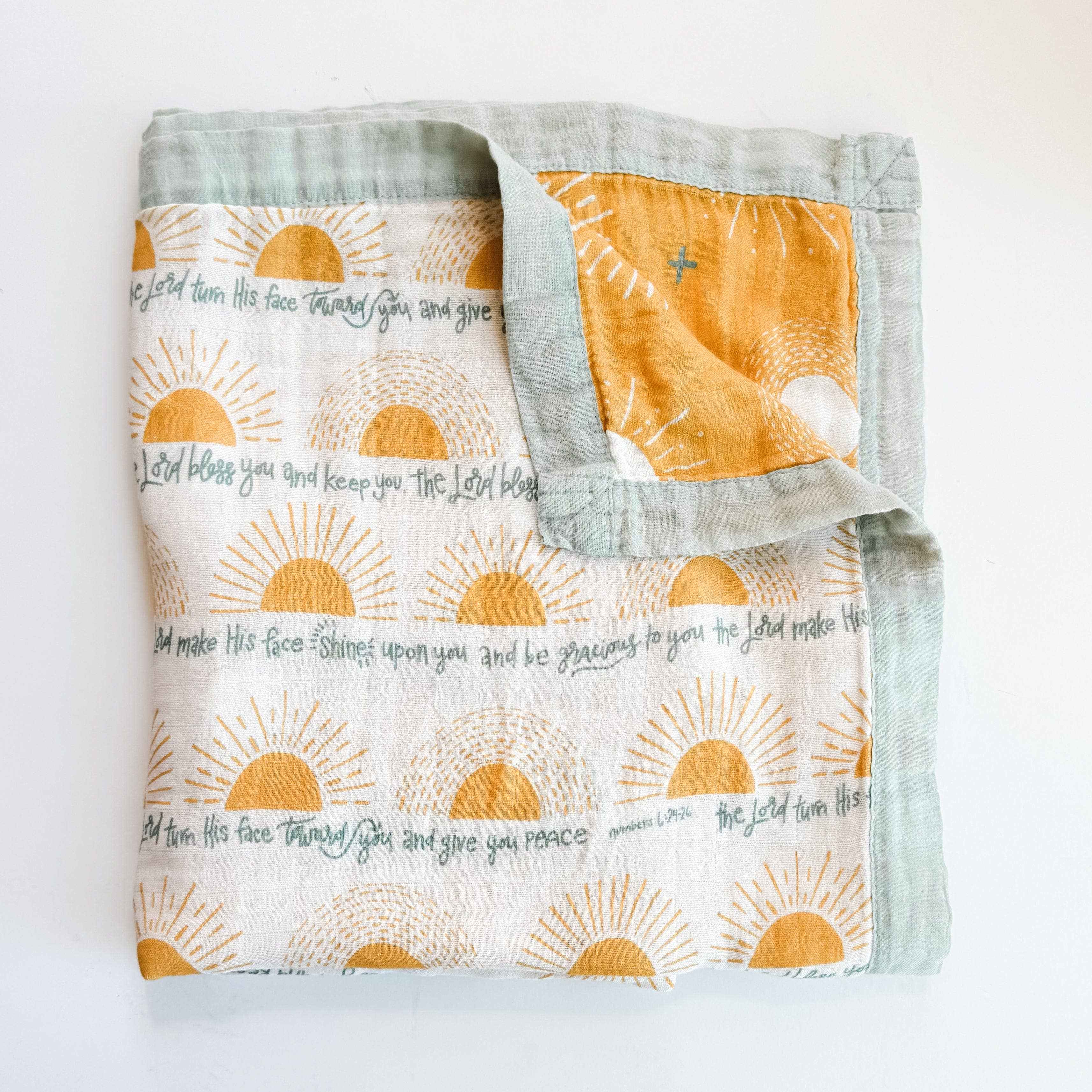The Little Rose Shop - The Blessing Luxury Double Sided Muslin Blanket