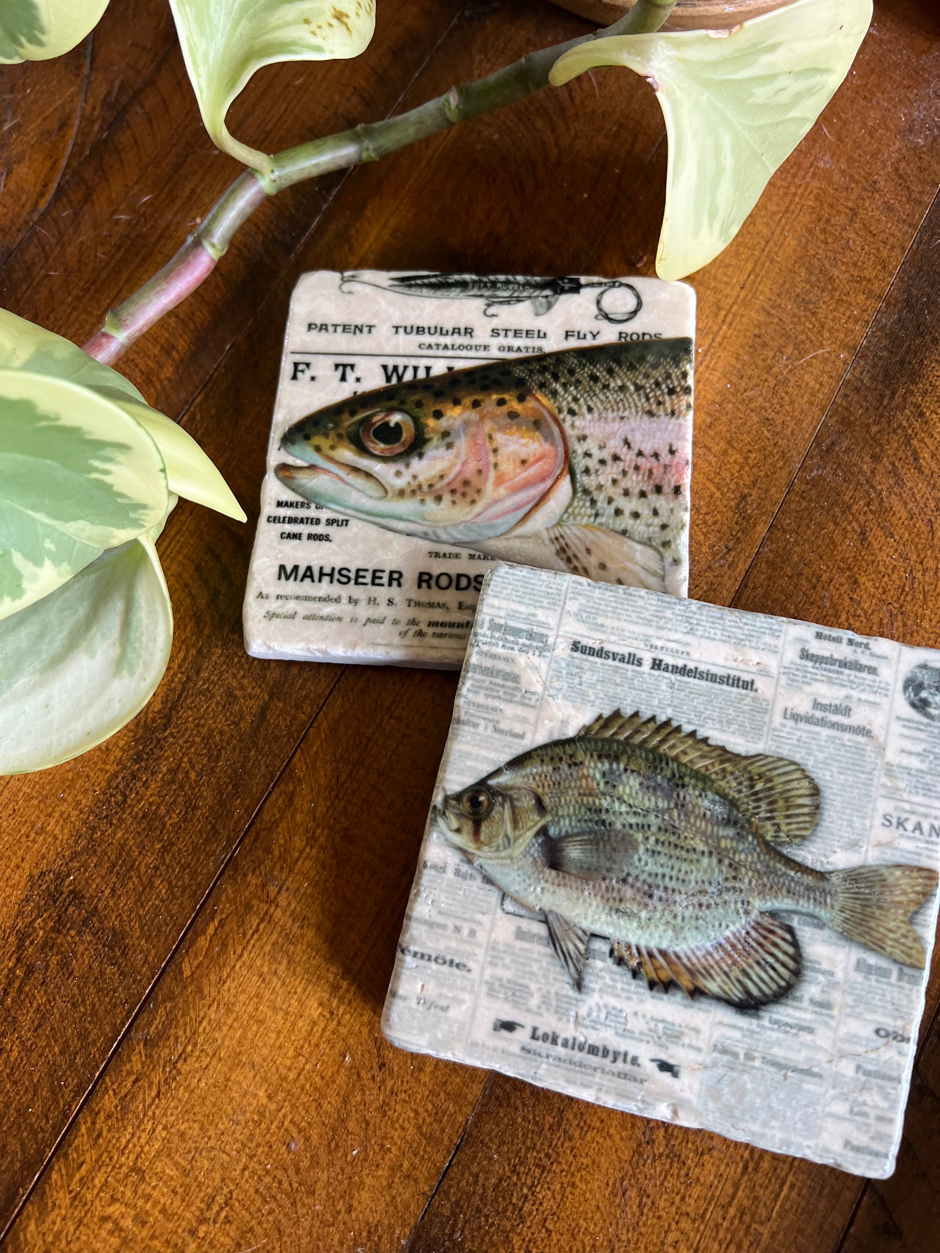The Fisherman stone coaster-Assorted Designs - Image 3