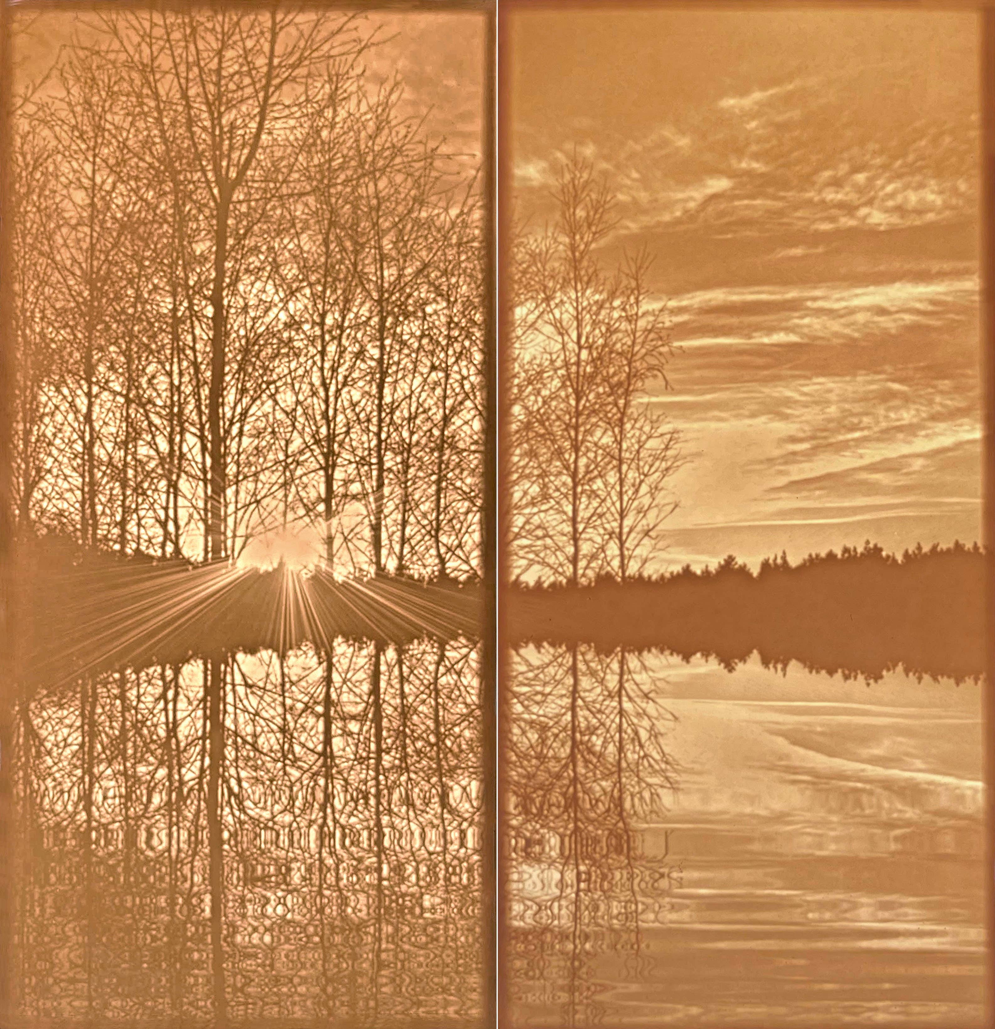 Lakeshore Sunset Porcelain Luminaire Lamp - Image 2